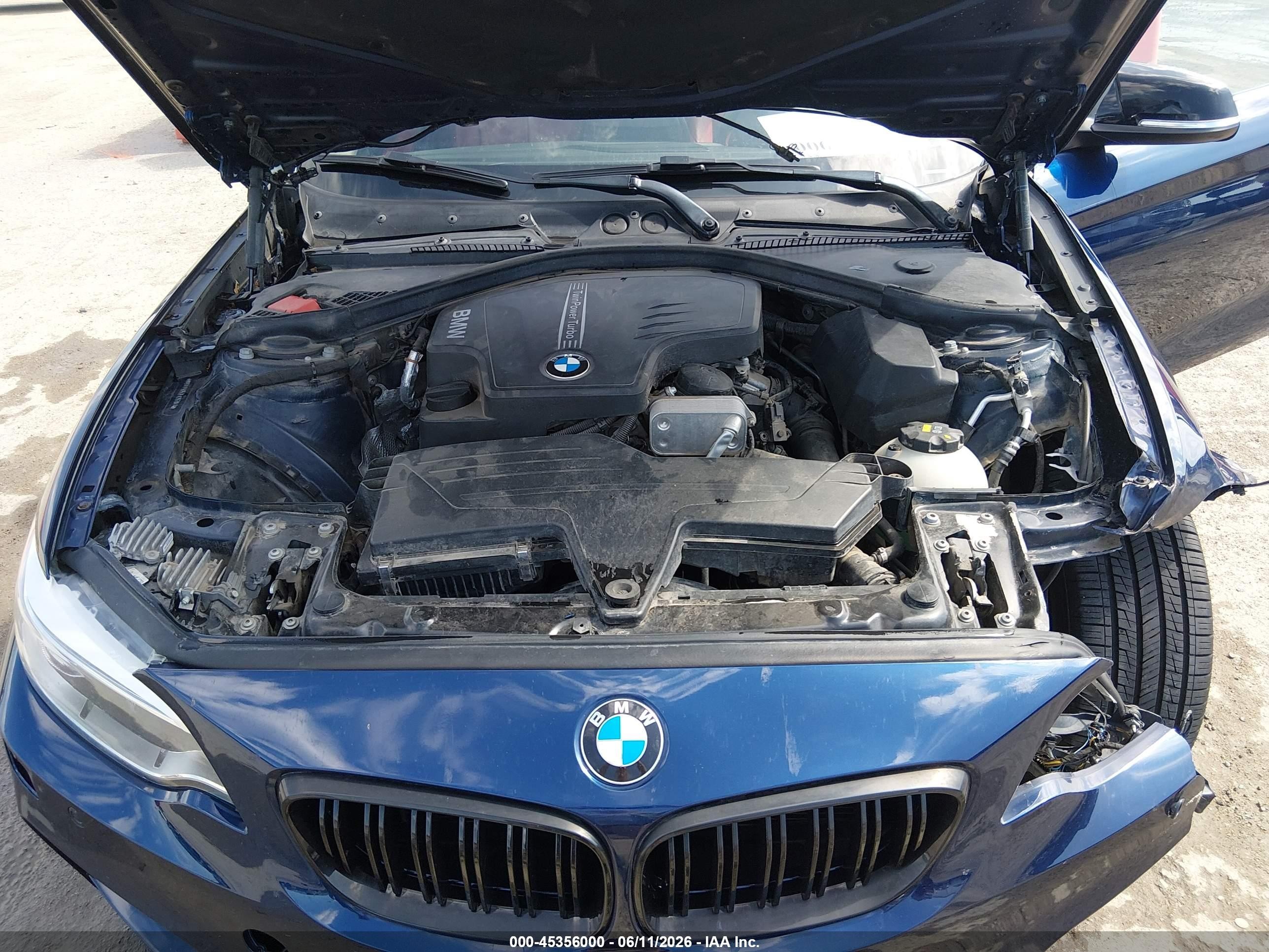 2015 Bmw 228i Blue vin: WBA1F5C53FV257041
