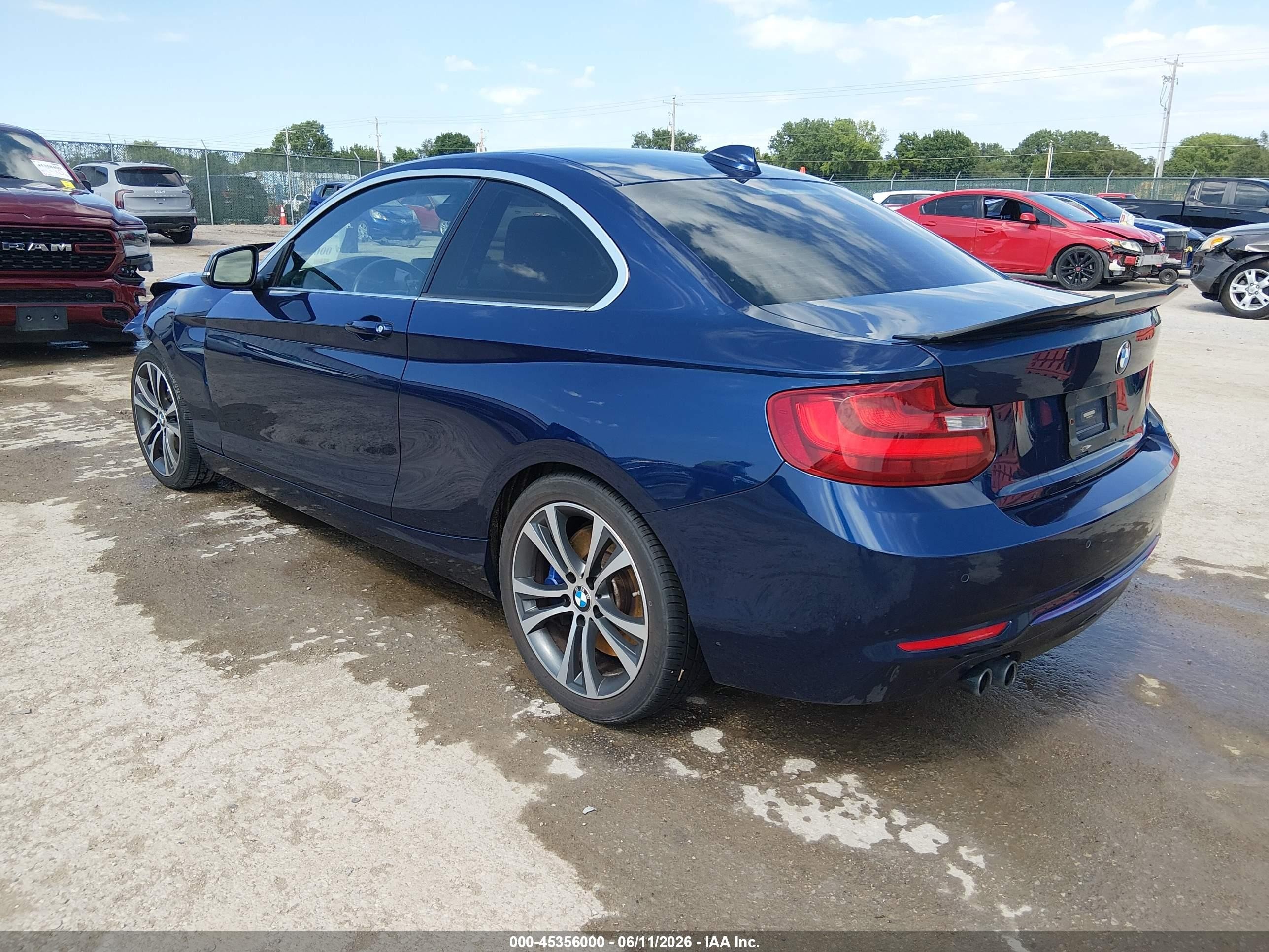 2015 Bmw 228i Blue vin: WBA1F5C53FV257041