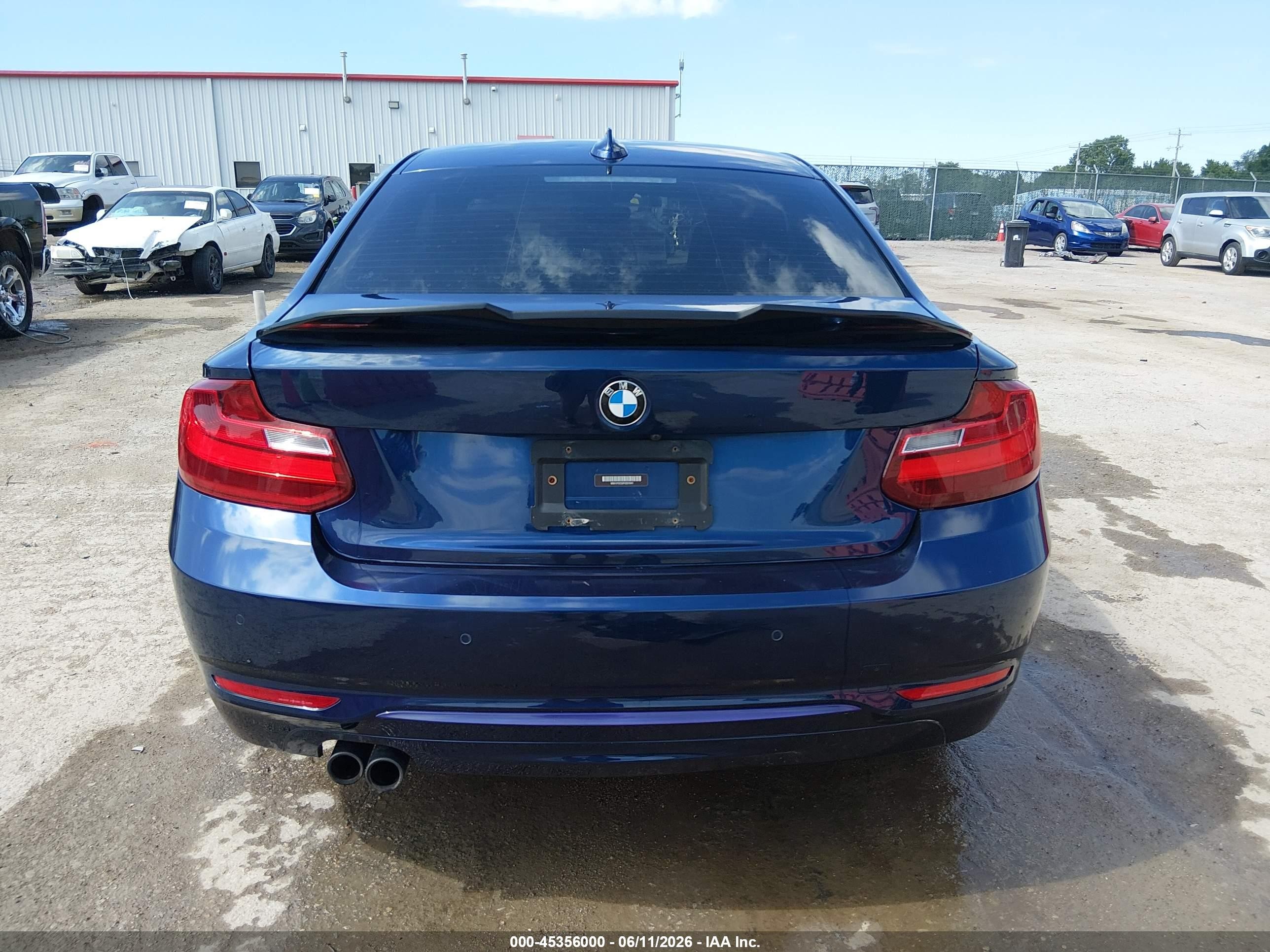 2015 Bmw 228i Blue vin: WBA1F5C53FV257041