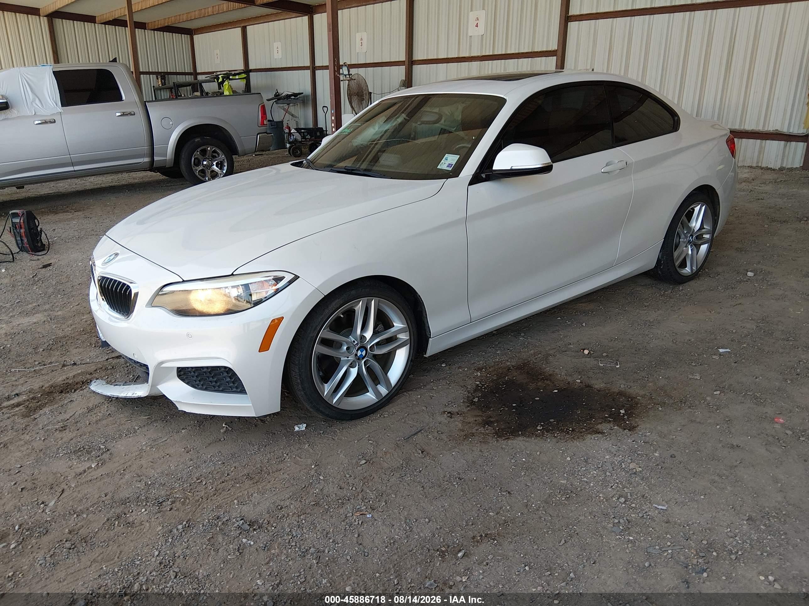 2015 Bmw 228i   White vin: WBA1F5C53FV257668