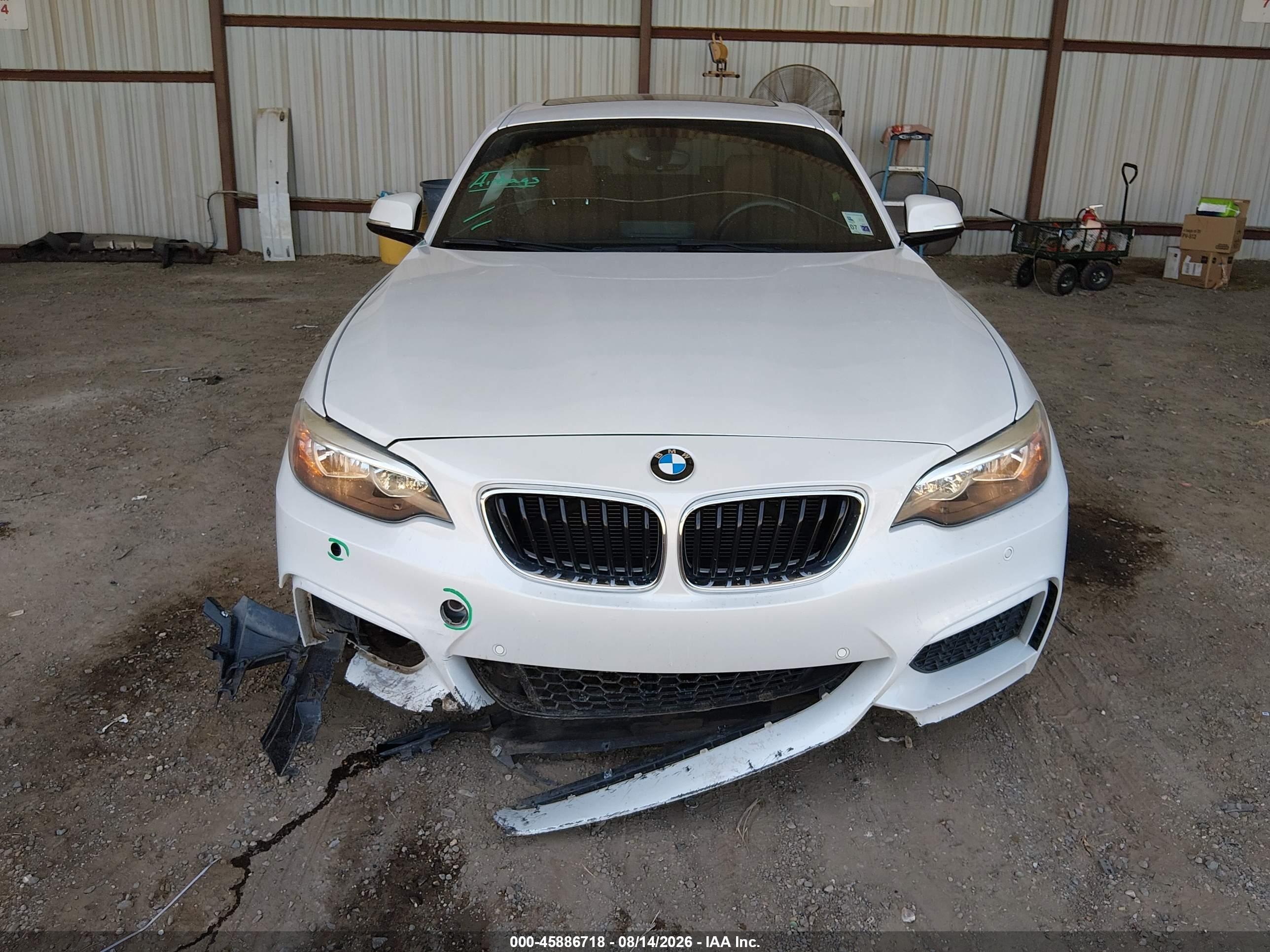 2015 Bmw 228i   White vin: WBA1F5C53FV257668
