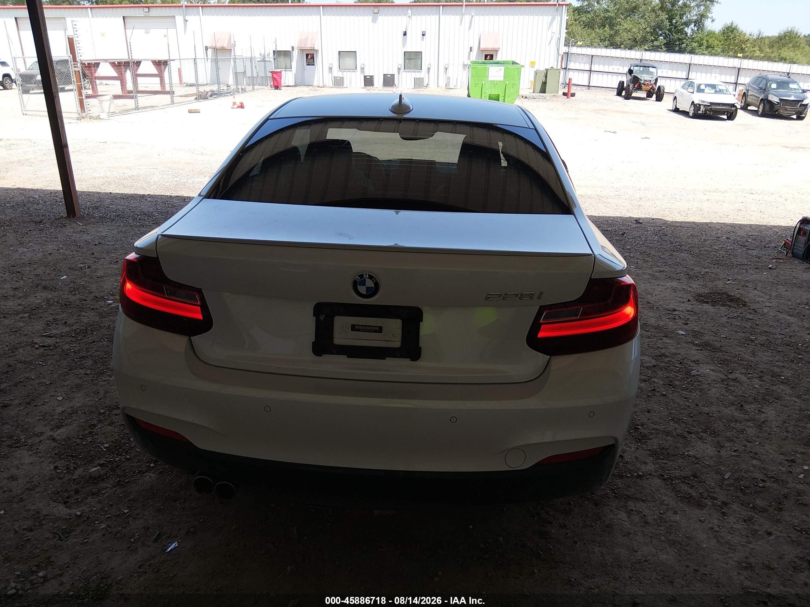 2015 Bmw 228i   White vin: WBA1F5C53FV257668