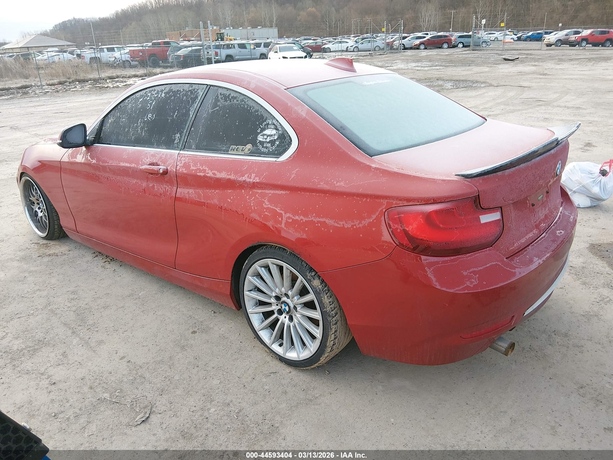 2014 Bmw 228i   Red vin: WBA1F5C54EV255913