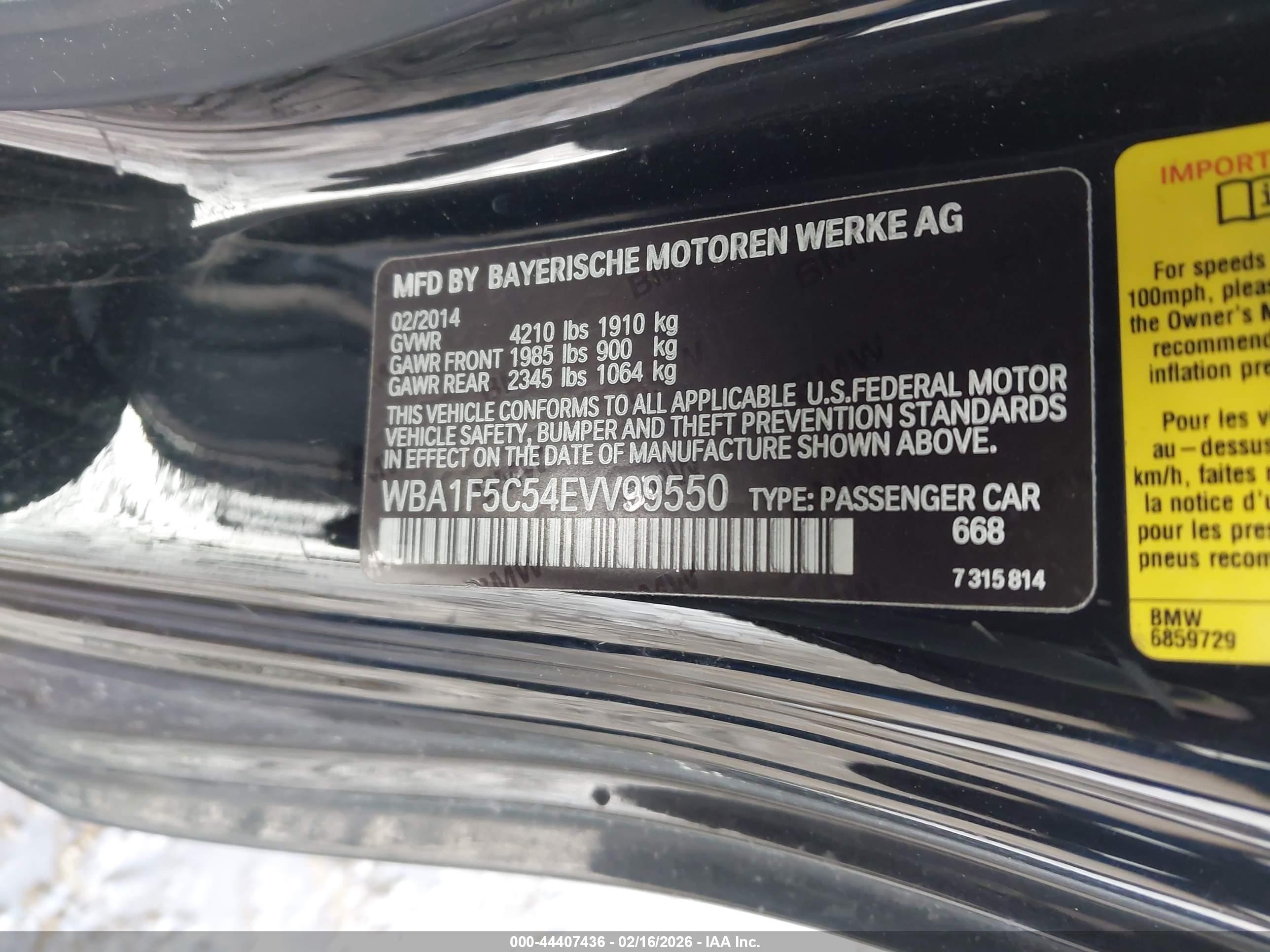 2014 Bmw 228i   Black vin: WBA1F5C54EVV99550