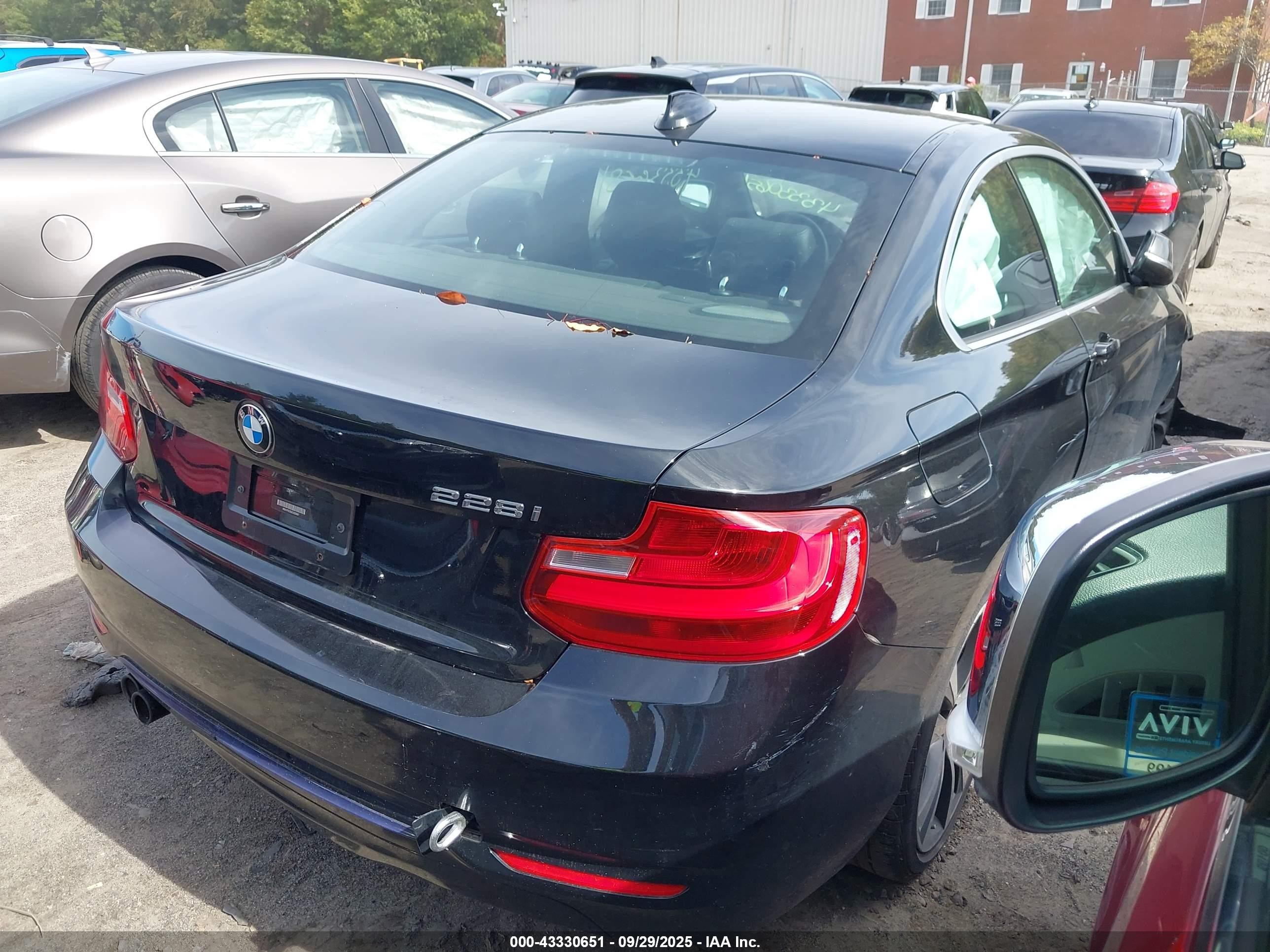 2014 Bmw 228i   Black vin: WBA1F5C55EV255967