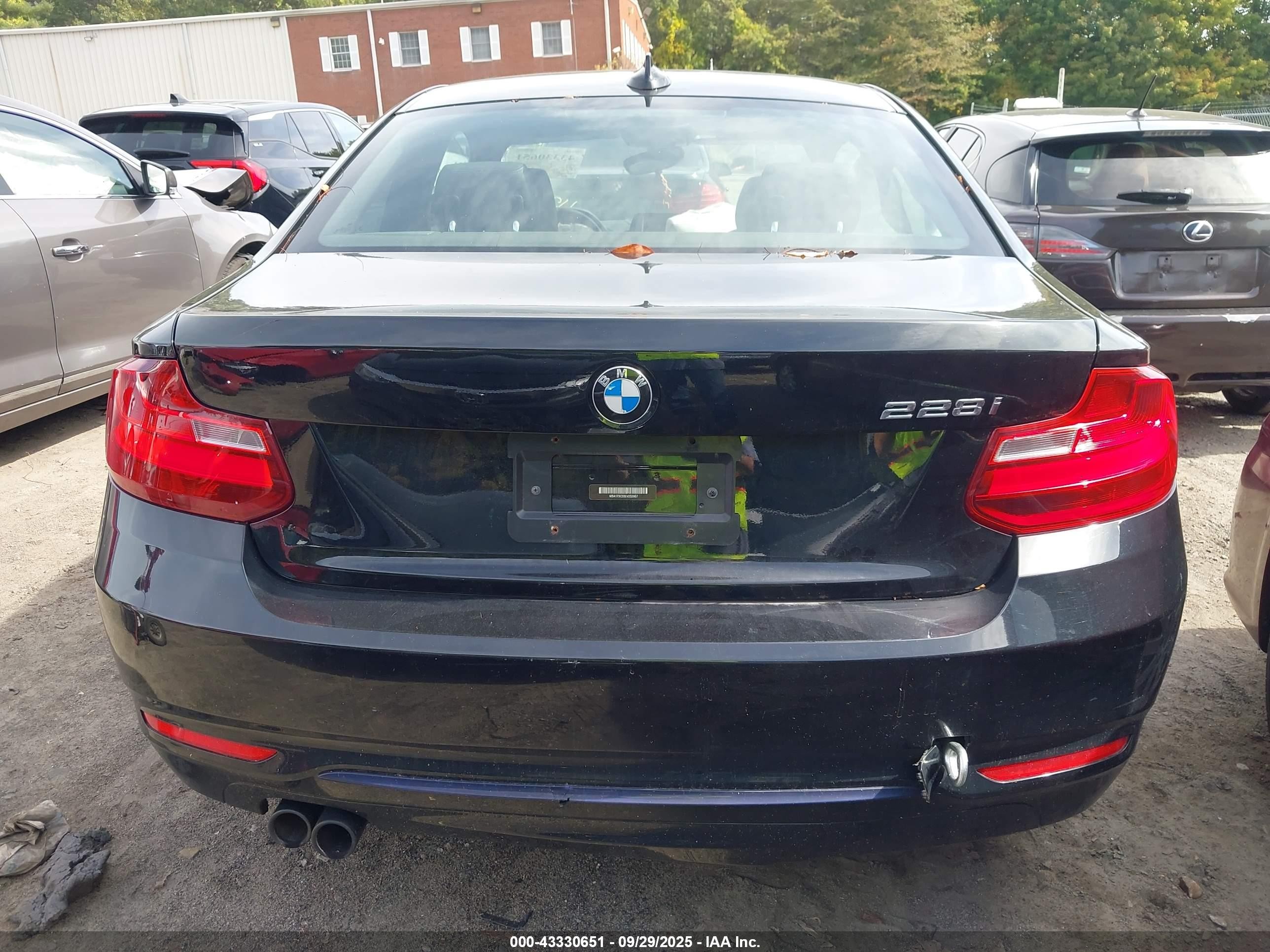 2014 Bmw 228i   Black vin: WBA1F5C55EV255967