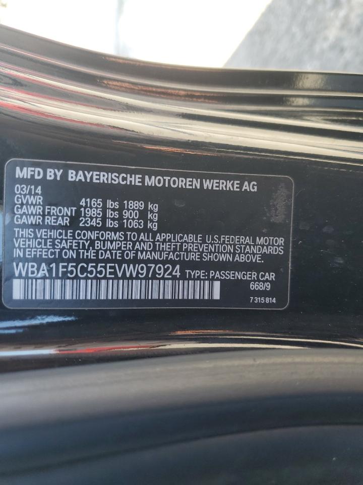2014 Bmw 228 I Black vin: WBA1F5C55EVW97924