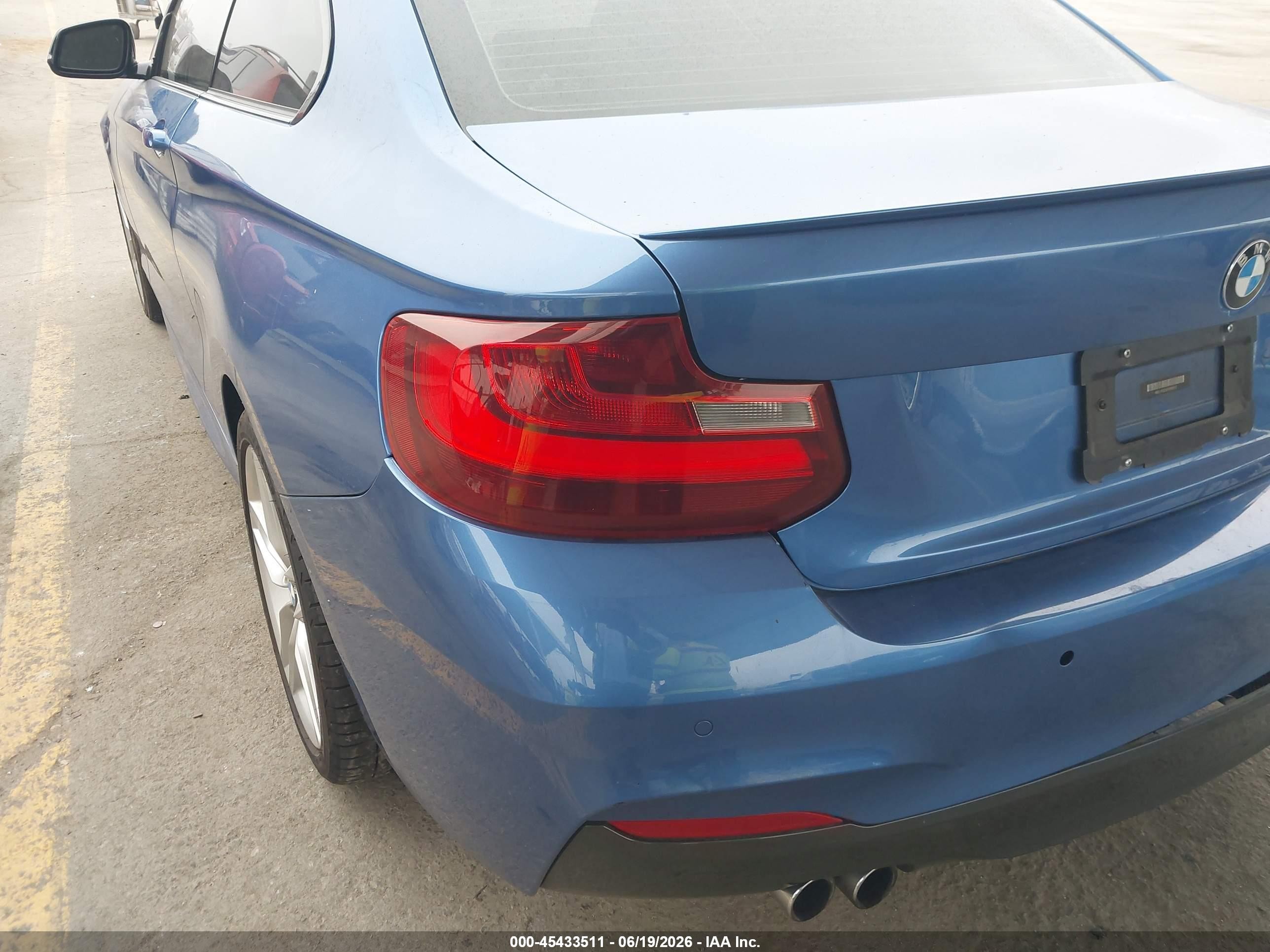 2015 Bmw 228i   Blue vin: WBA1F5C55FV256912