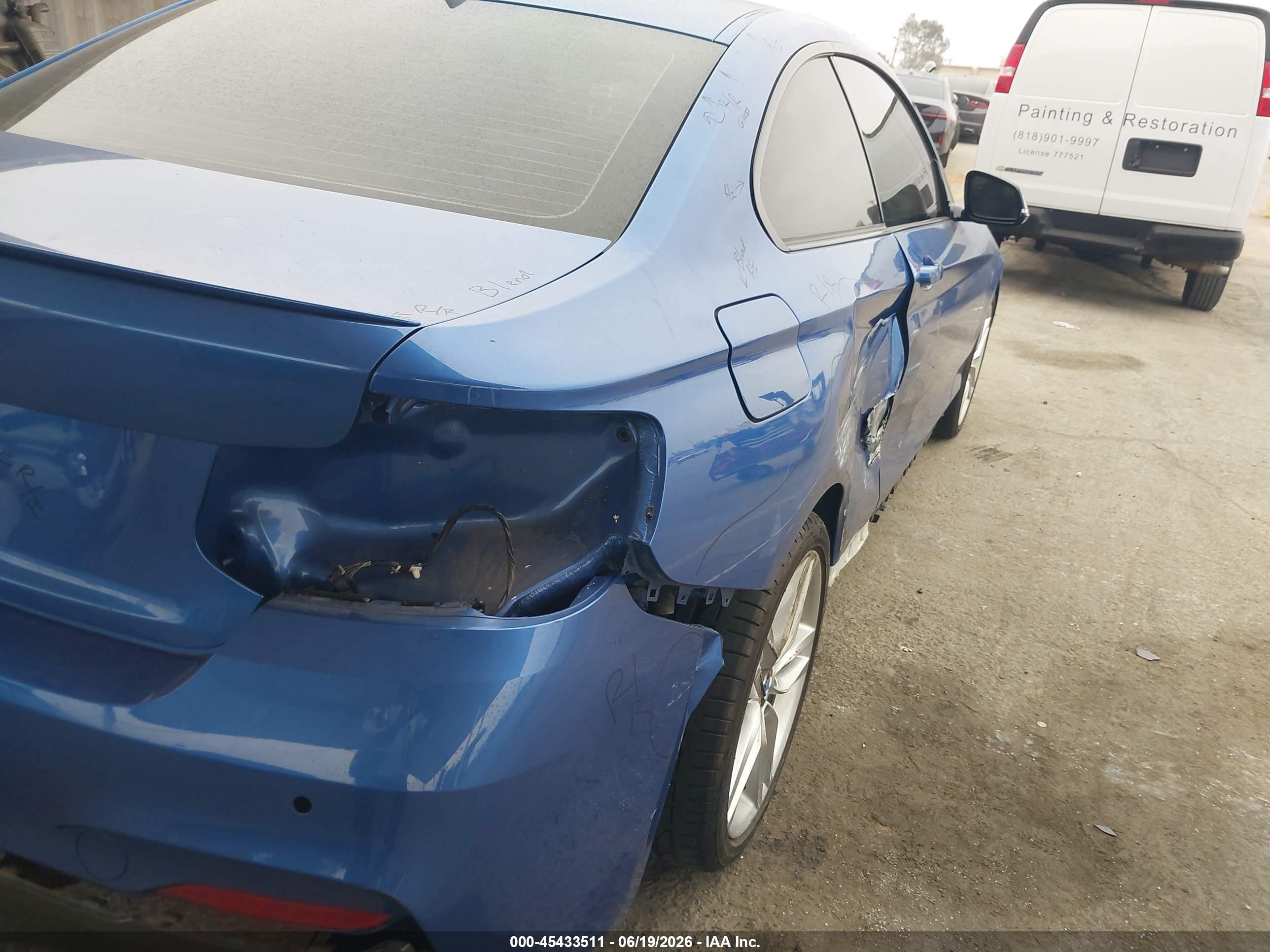 2015 Bmw 228i   Blue vin: WBA1F5C55FV256912