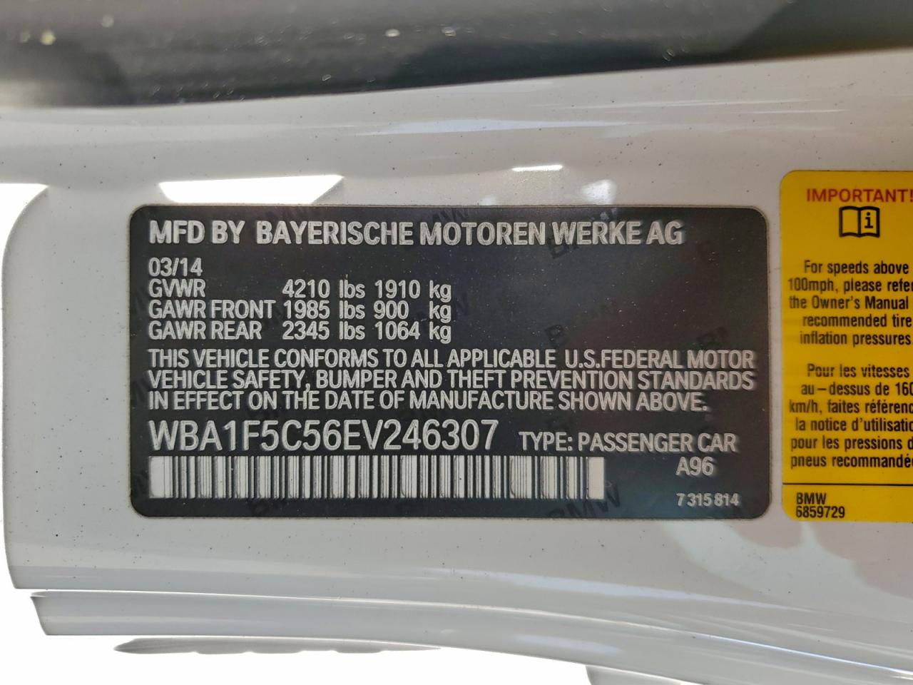2014 Bmw 228 I White vin: WBA1F5C56EV246307