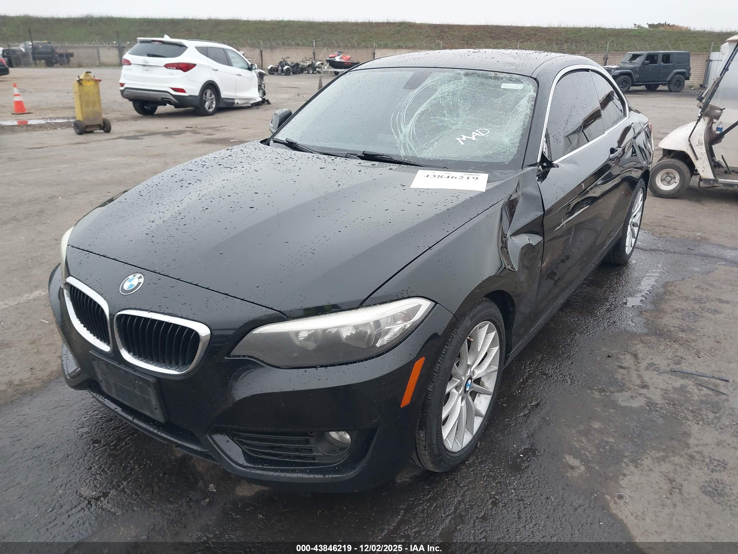 2014 Bmw 228i   Black vin: WBA1F5C56EV256030