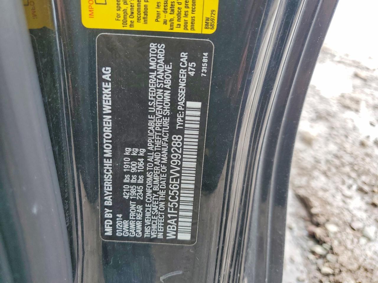 2014 Bmw Motorrad 228i Black vin: WBA1F5C56EVV99288