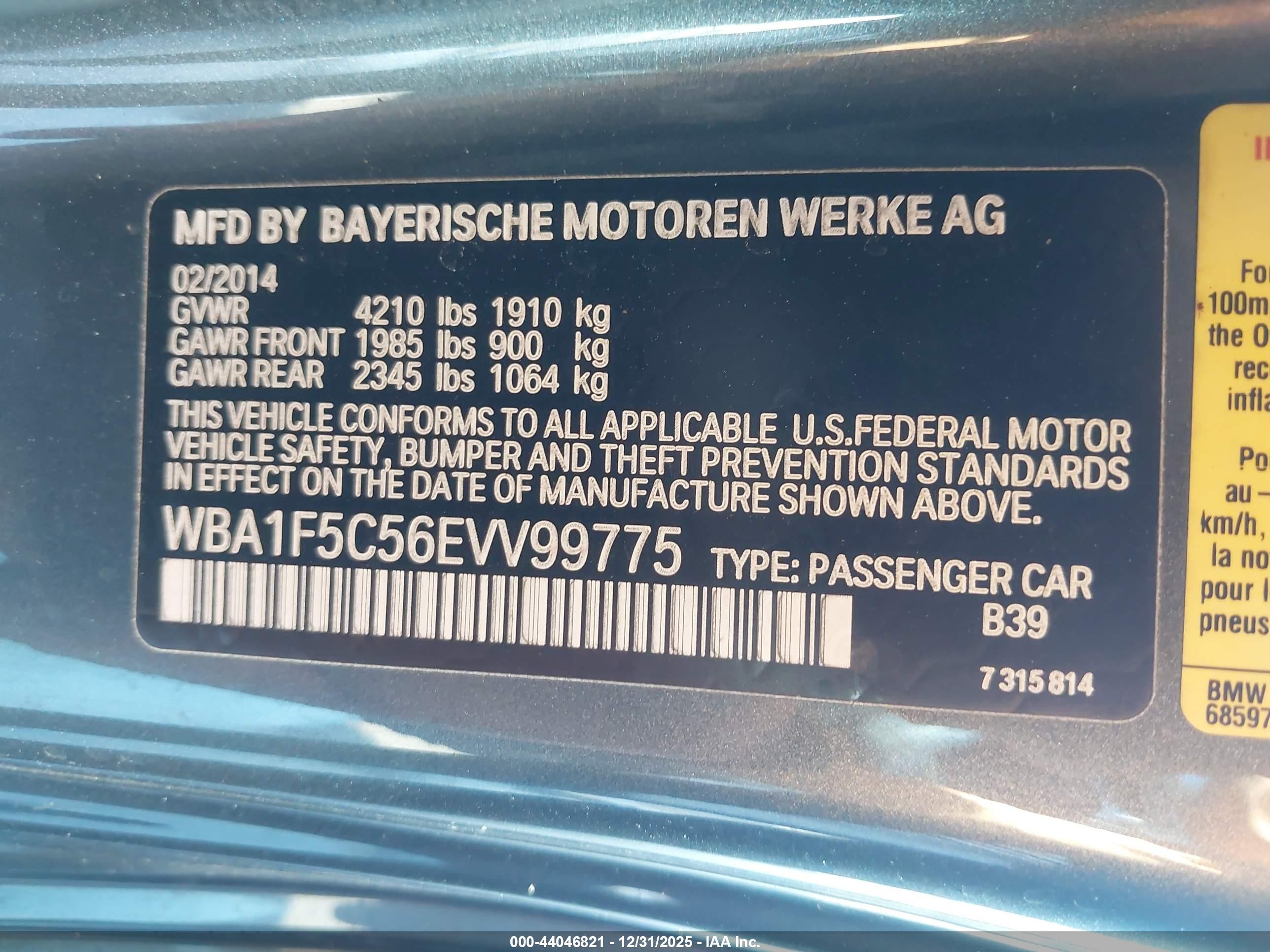 2014 Bmw 228i   Gray vin: WBA1F5C56EVV99775