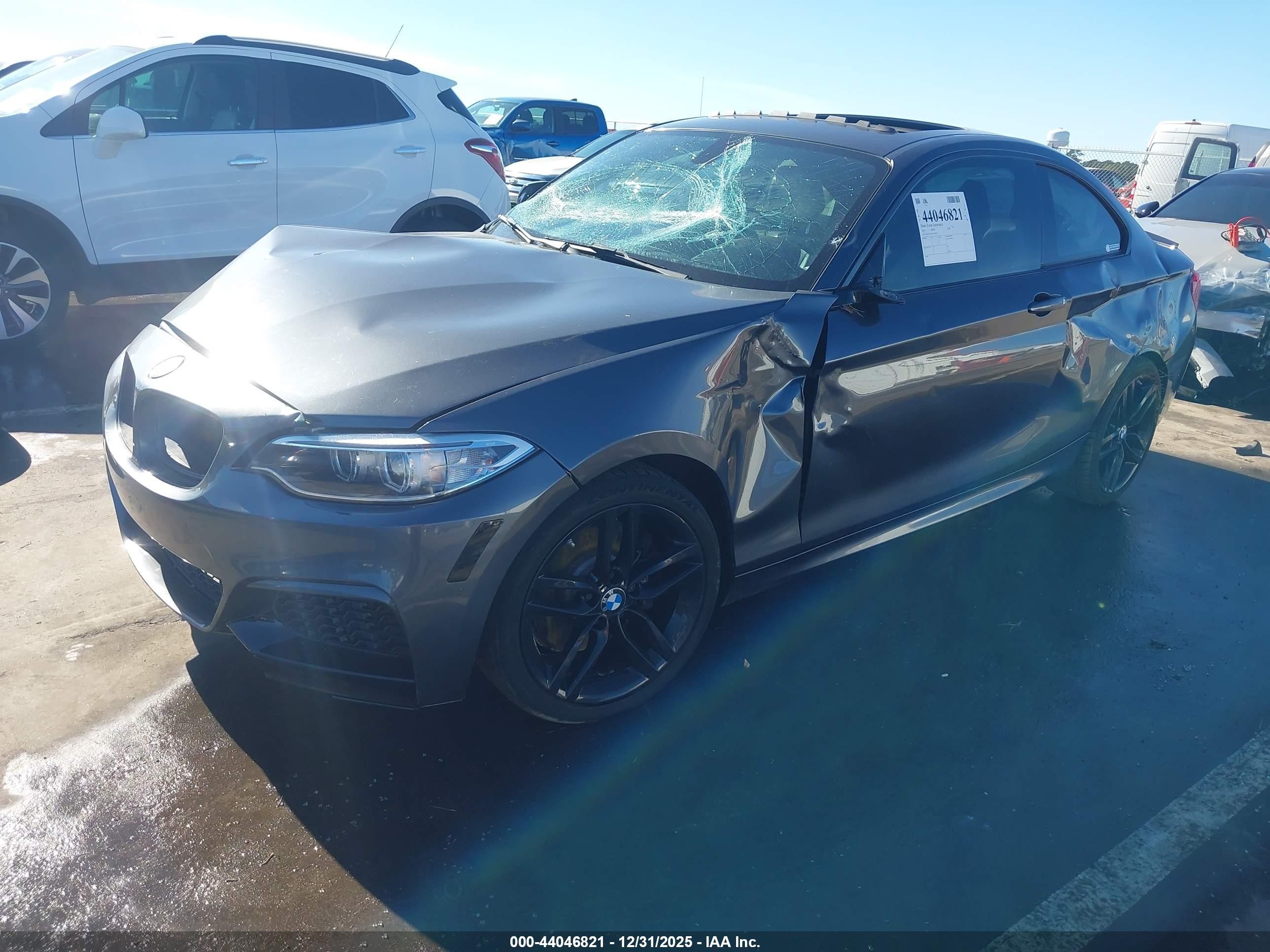 2014 Bmw 228i   Gray vin: WBA1F5C56EVV99775