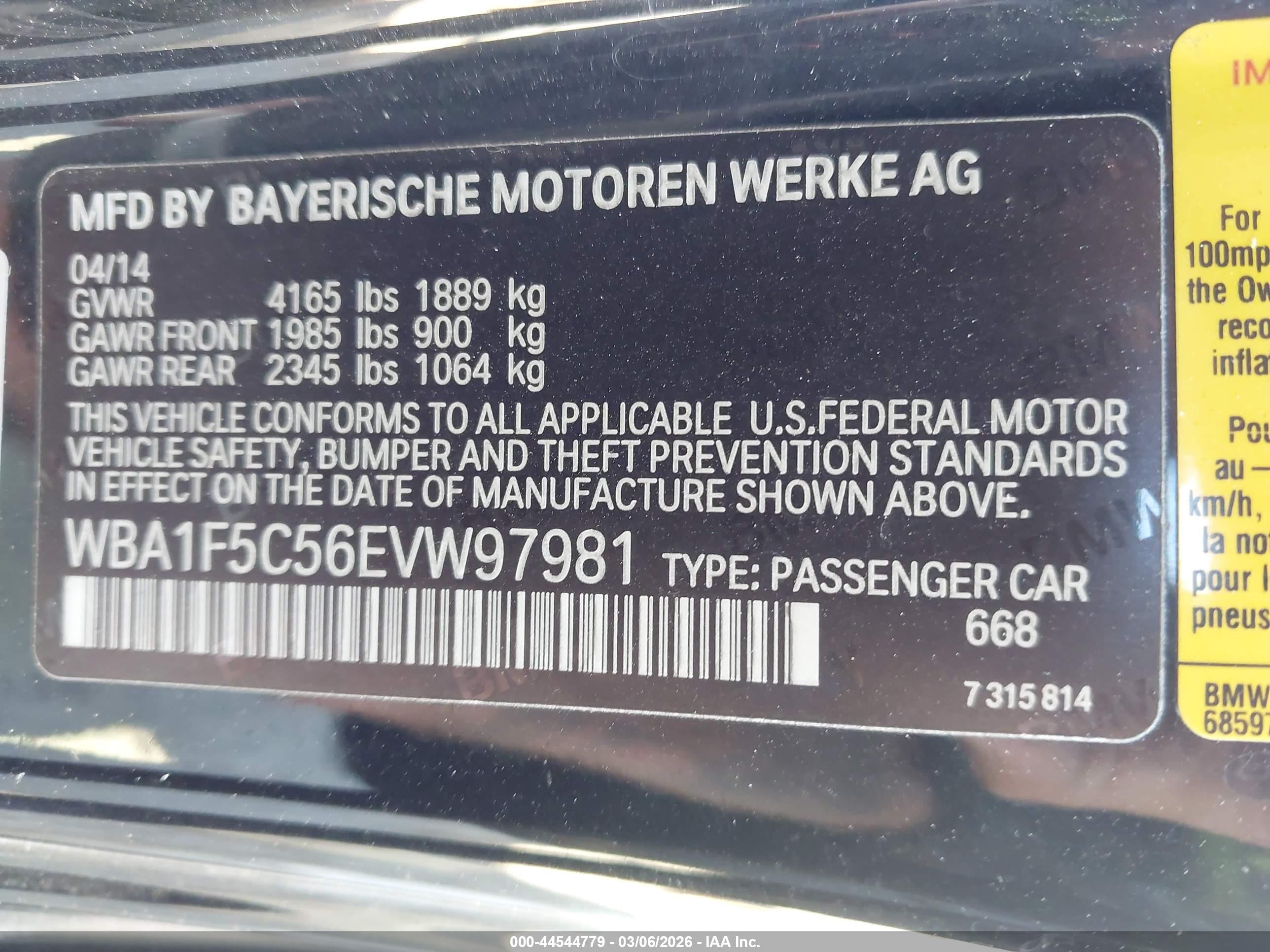 2014 Bmw 228i   Black vin: WBA1F5C56EVW97981