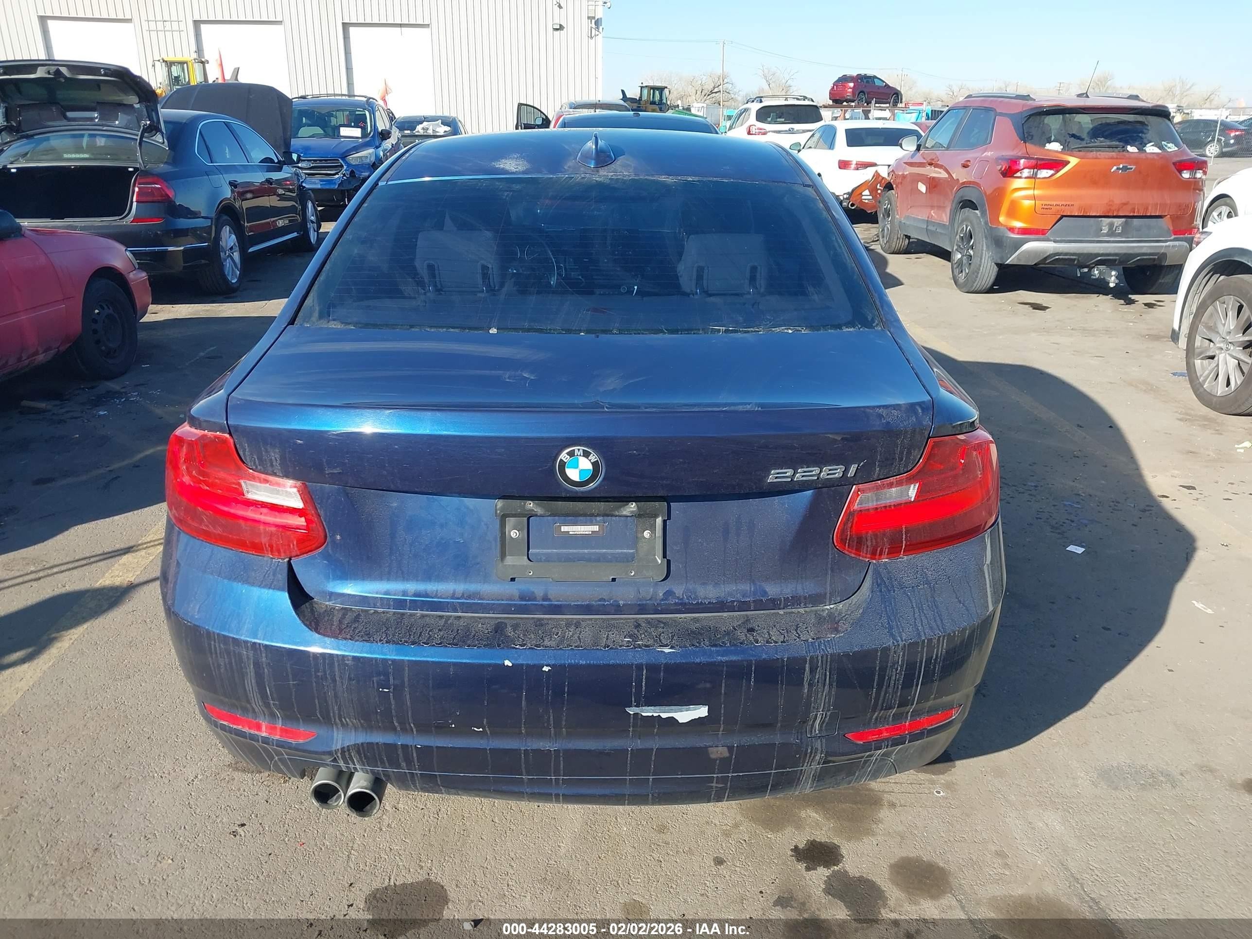 2014 Bmw 228i   Dark Blue vin: WBA1F5C57EV246218