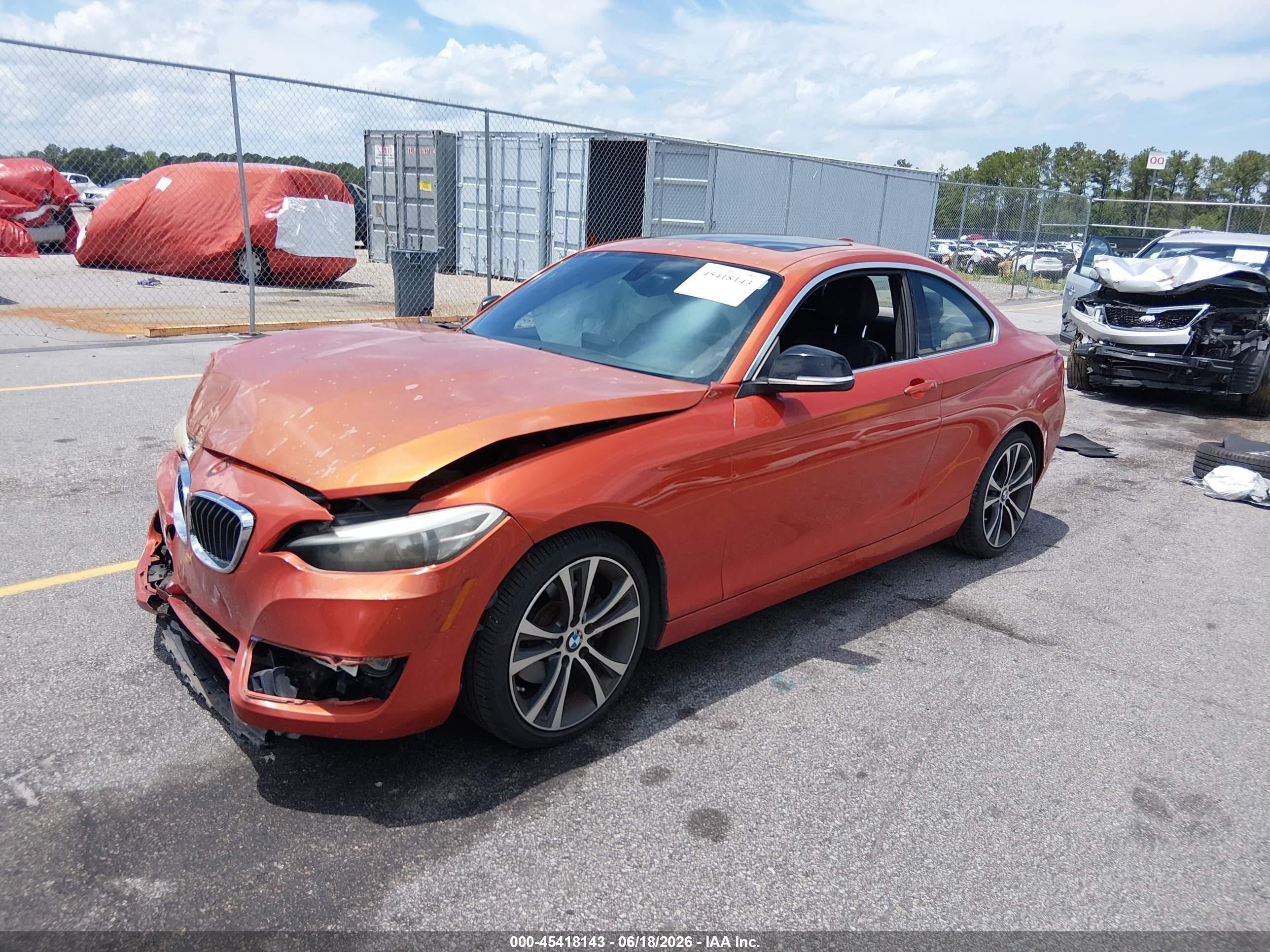 2014 Bmw 228i   Orange vin: WBA1F5C57EV255257