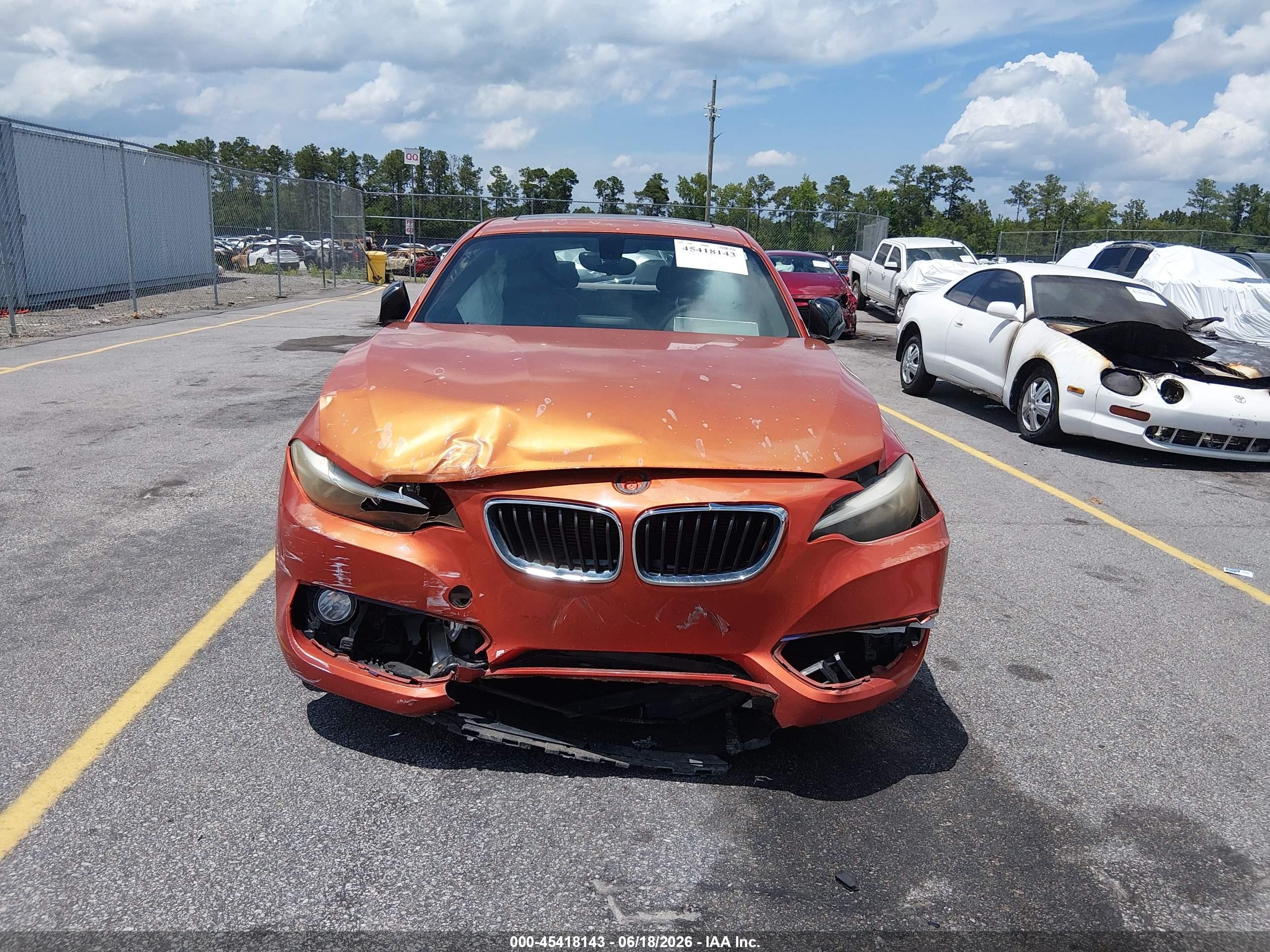 2014 Bmw 228i   Orange vin: WBA1F5C57EV255257