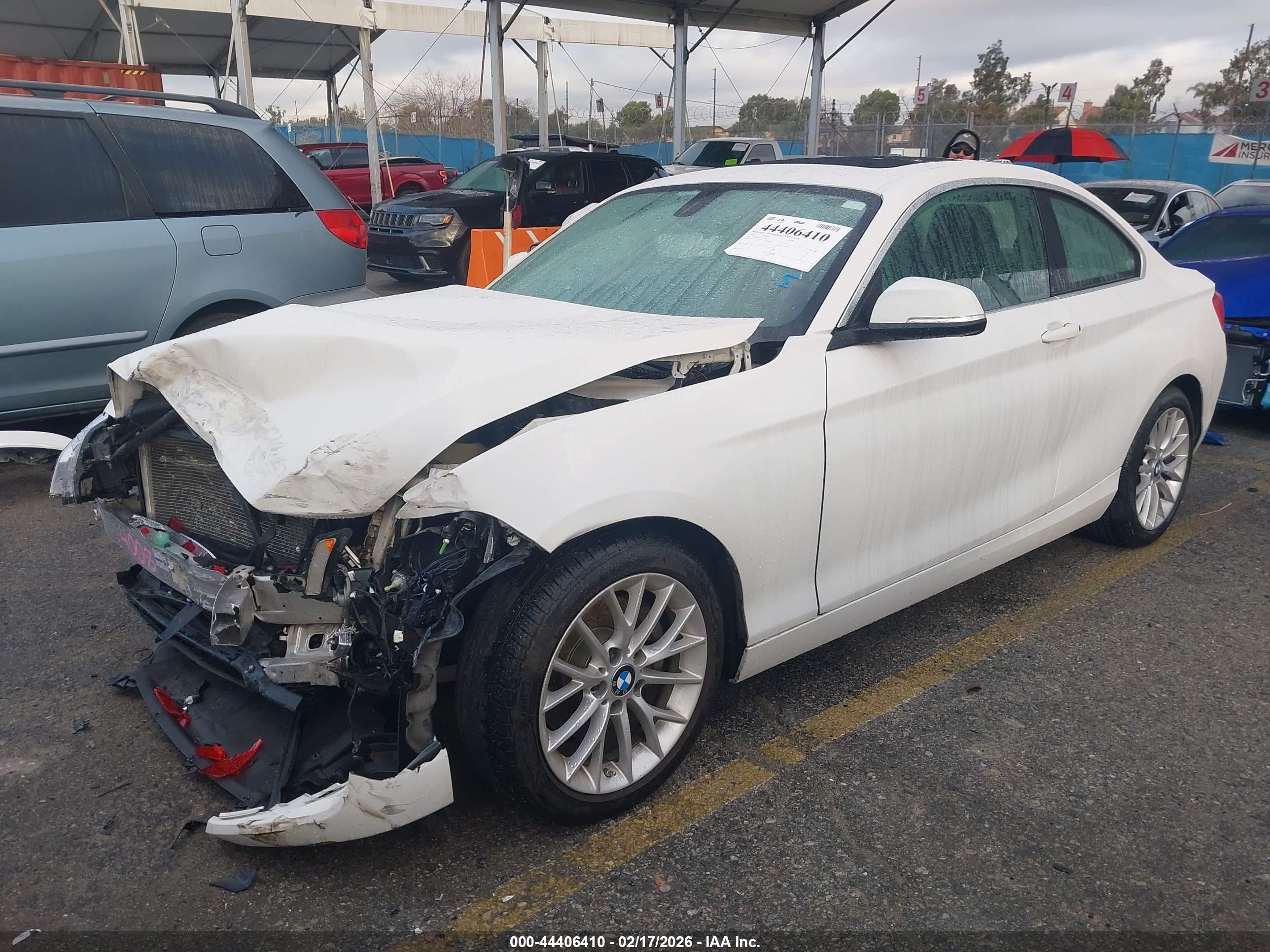 2014 Bmw 228i   White vin: WBA1F5C58EV255574