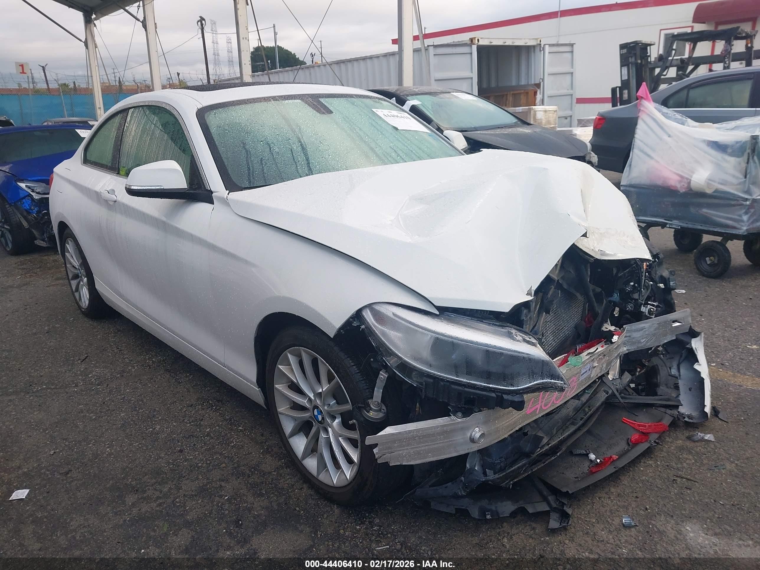 2014 Bmw 228i   White vin: WBA1F5C58EV255574
