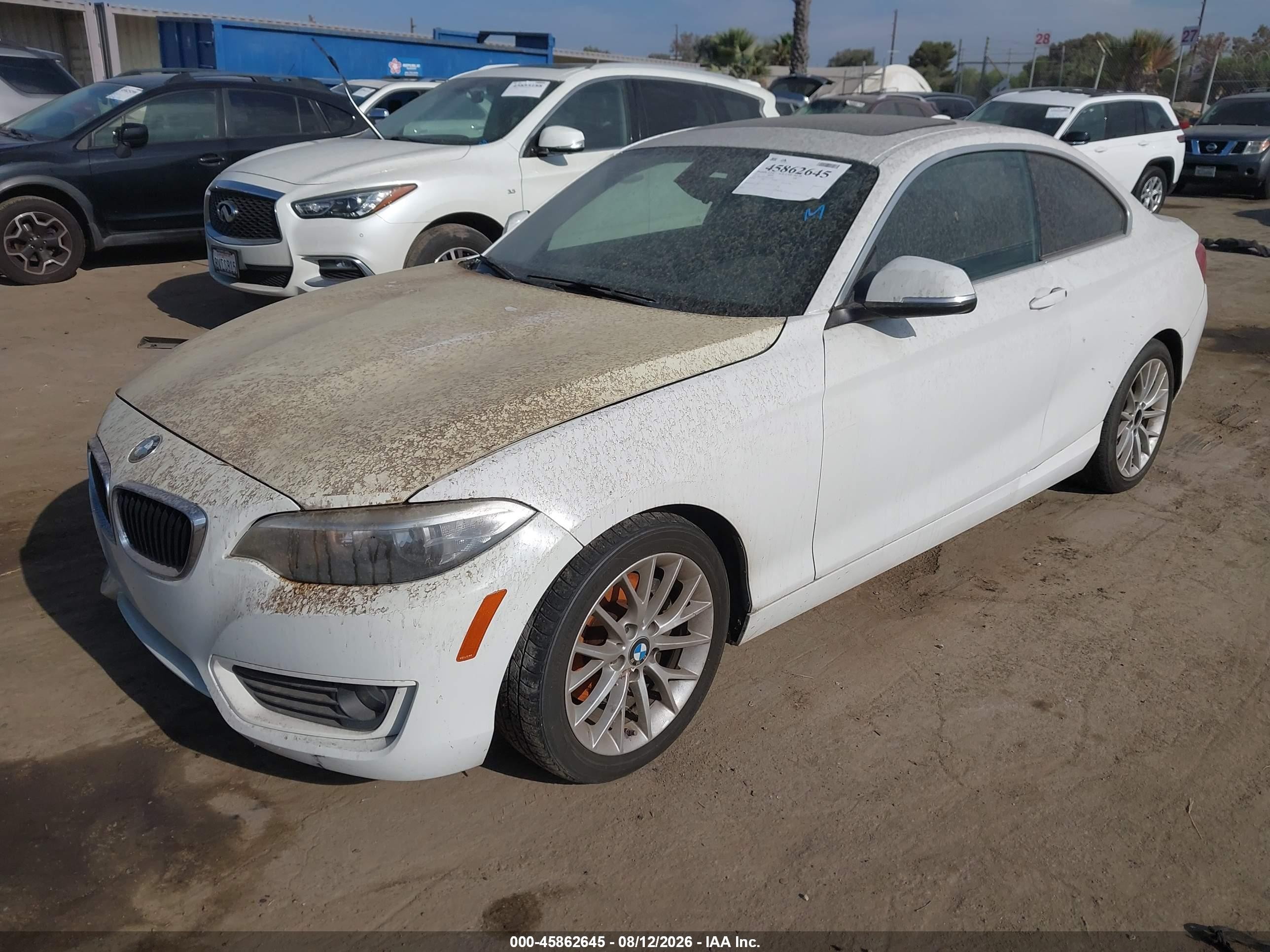 2014 Bmw 228i   White vin: WBA1F5C58EV255901