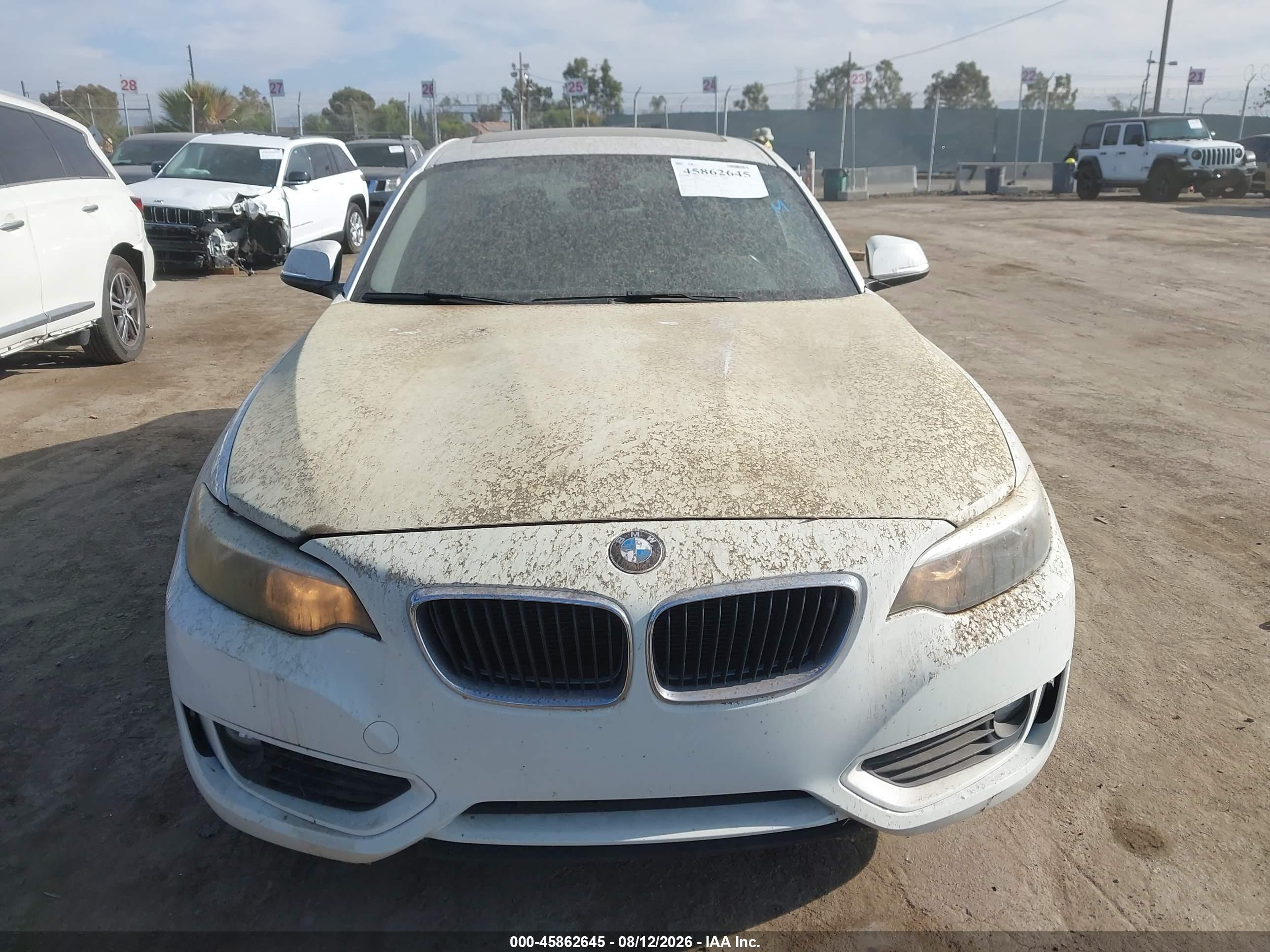2014 Bmw 228i   White vin: WBA1F5C58EV255901