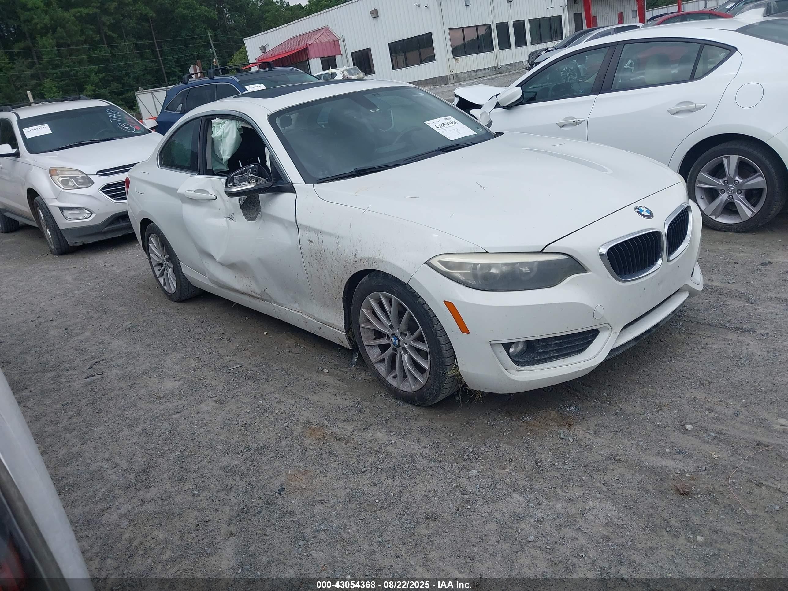 2014 Bmw 228i   White vin: WBA1F5C58EVV99020