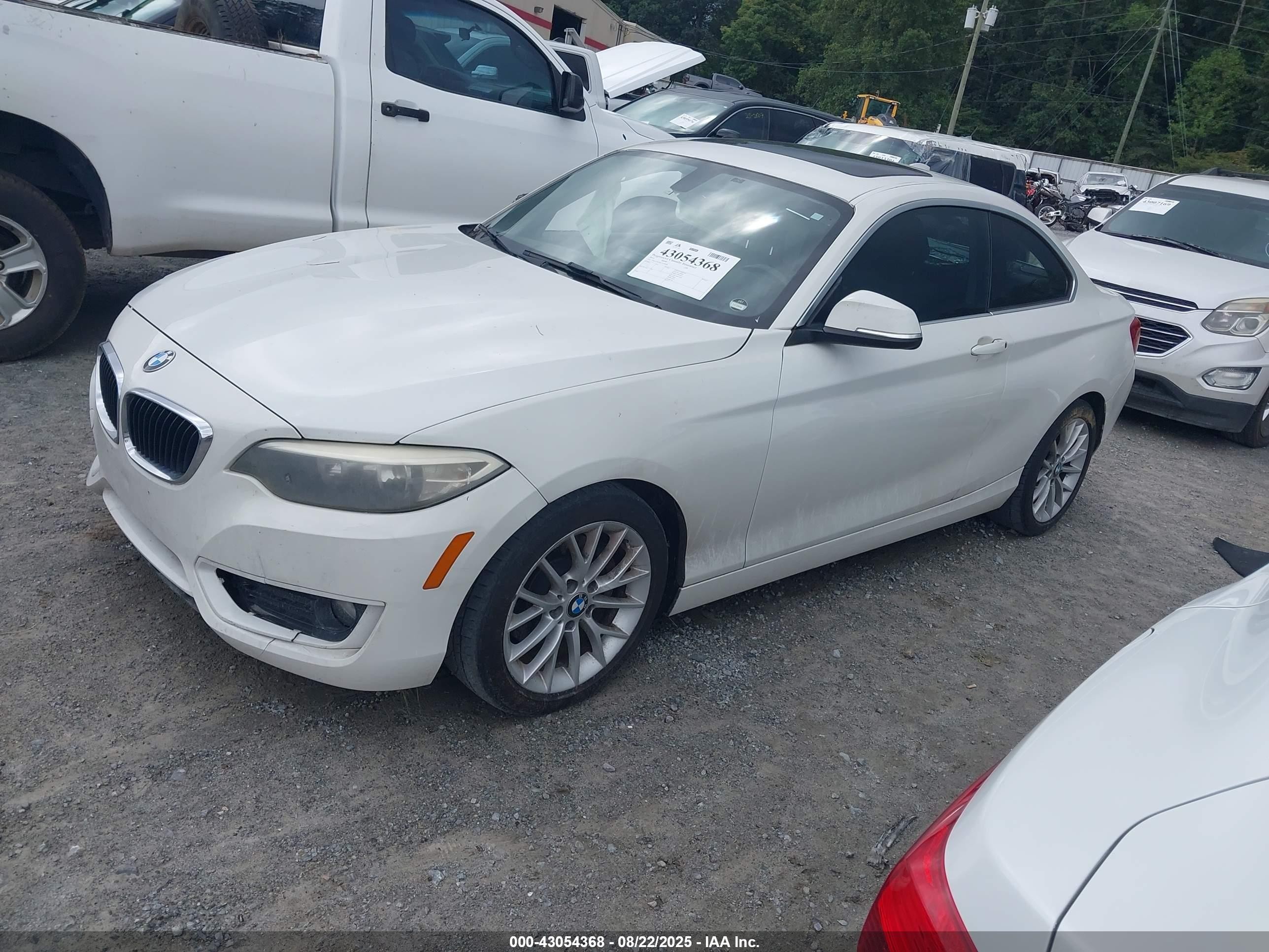 2014 Bmw 228i   White vin: WBA1F5C58EVV99020