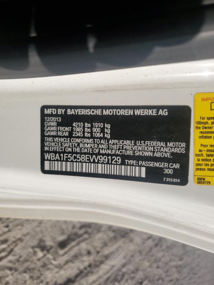 2014 Bmw 228 I White vin: WBA1F5C58EVV99129