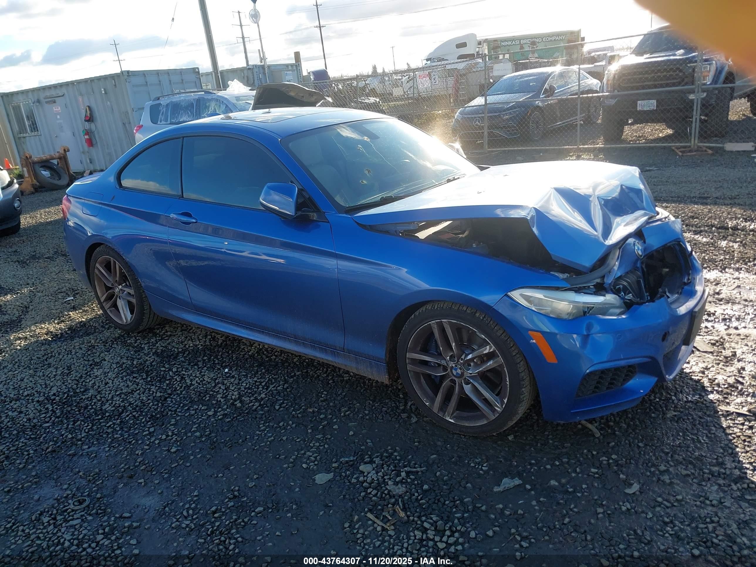 2014 Bmw 228i   Blue vin: WBA1F5C58EVV99745