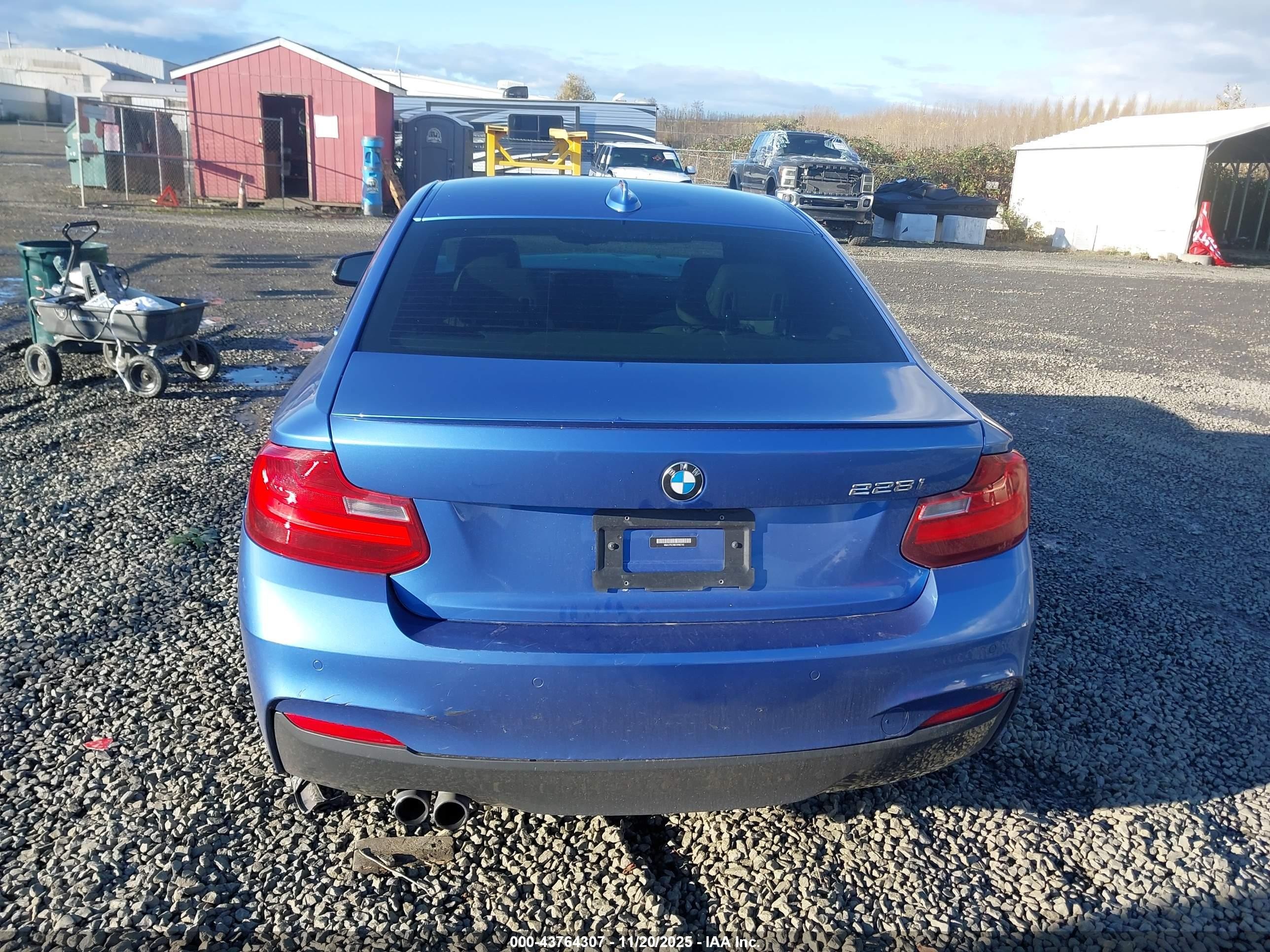 2014 Bmw 228i   Blue vin: WBA1F5C58EVV99745
