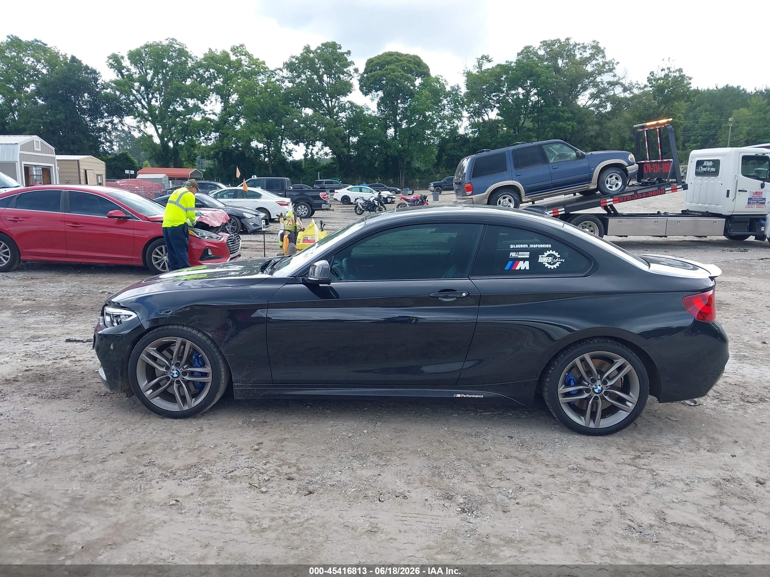 2015 Bmw 228i   Черный vin: WBA1F5C58FV257312