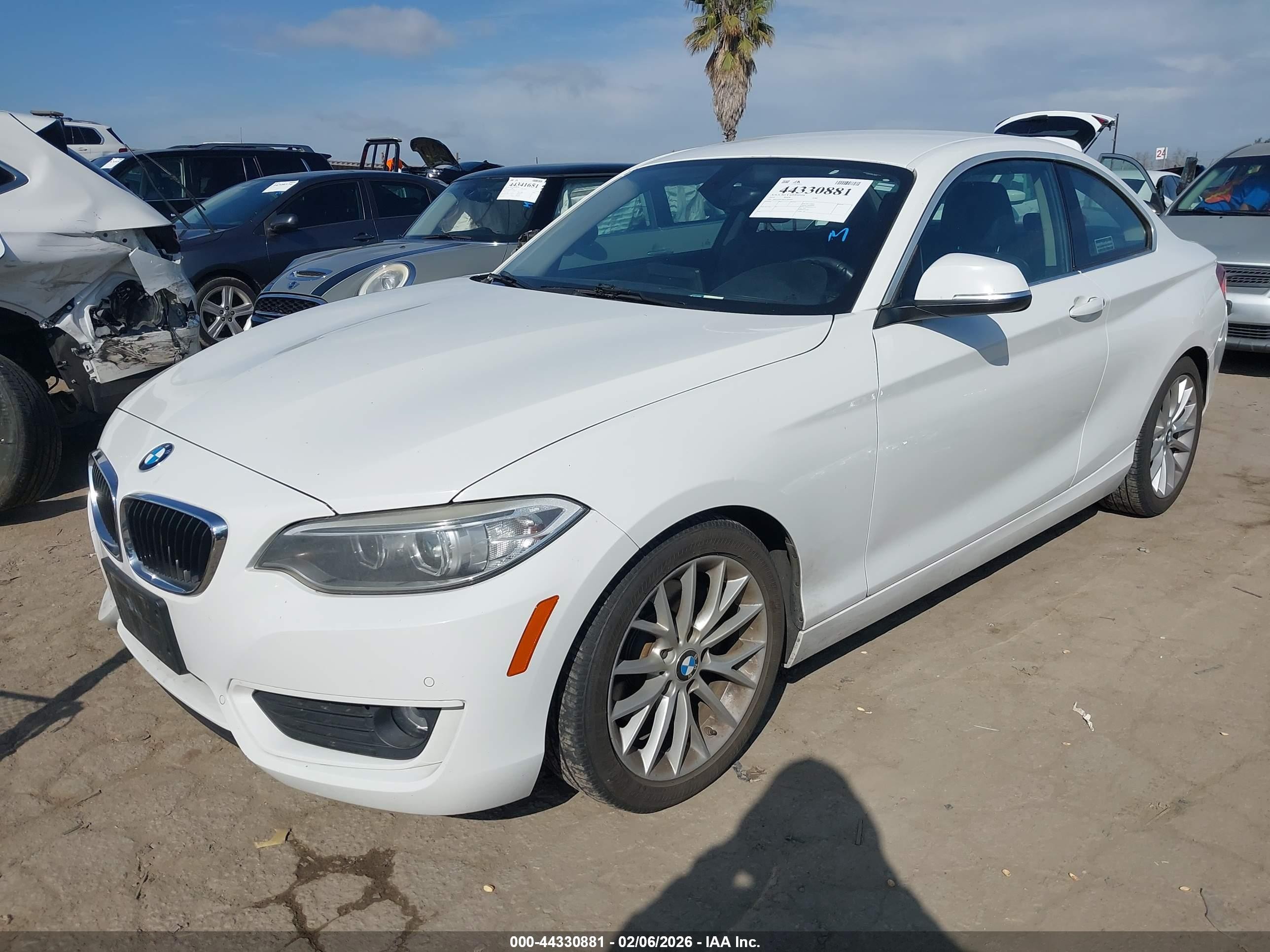 2014 Bmw 228i   White vin: WBA1F5C59EVV99365