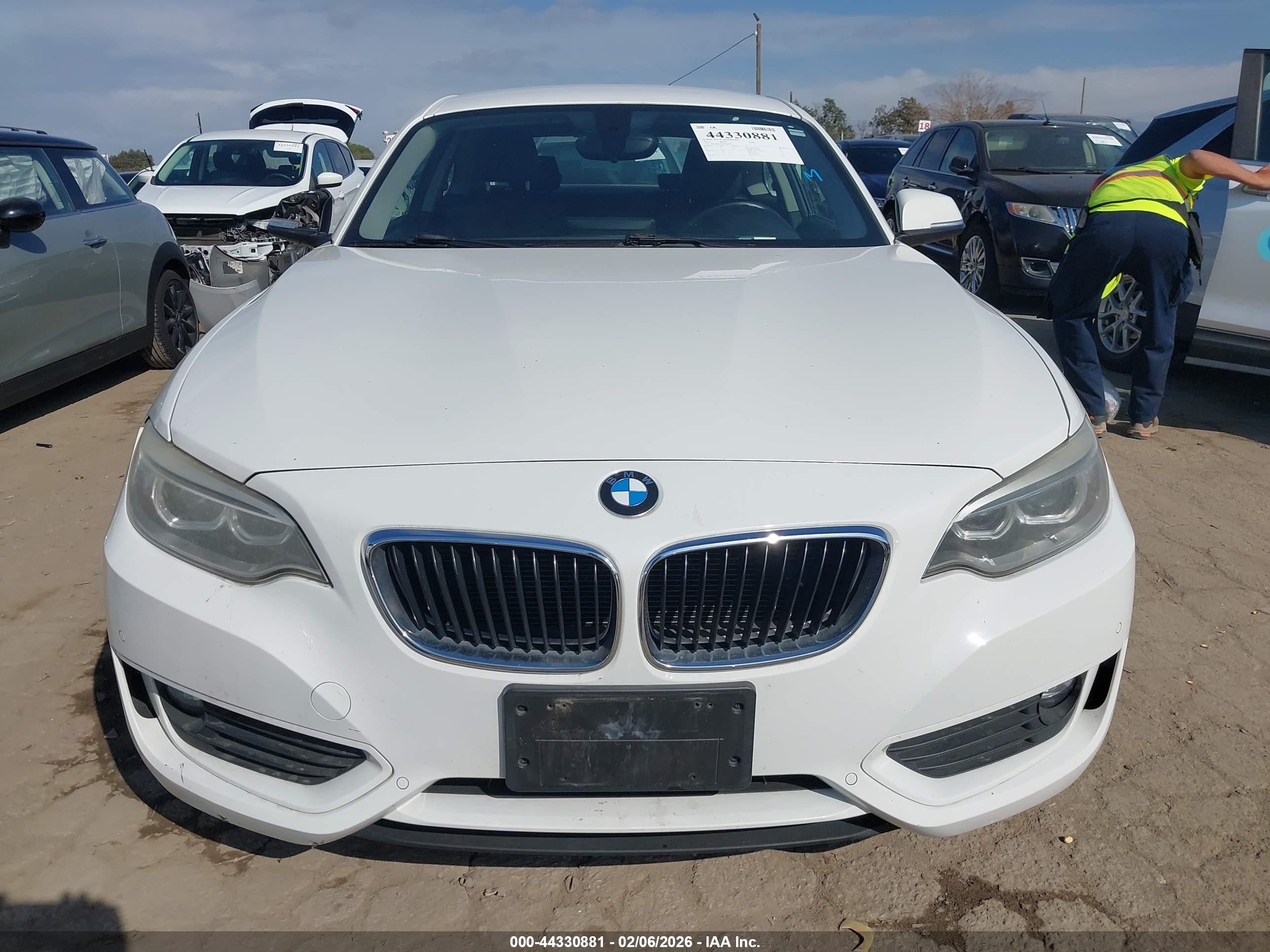 2014 Bmw 228i   White vin: WBA1F5C59EVV99365