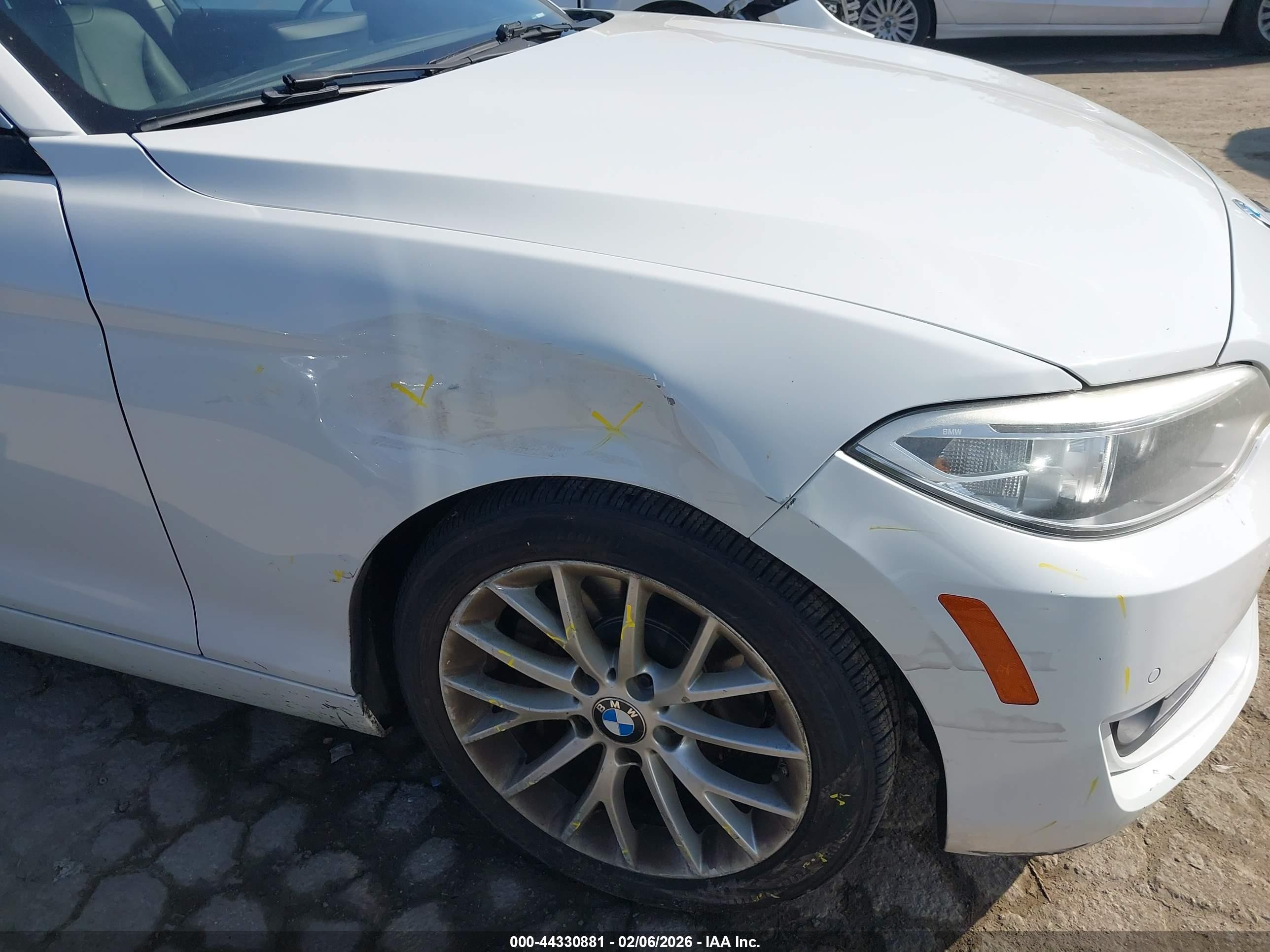 2014 Bmw 228i   White vin: WBA1F5C59EVV99365