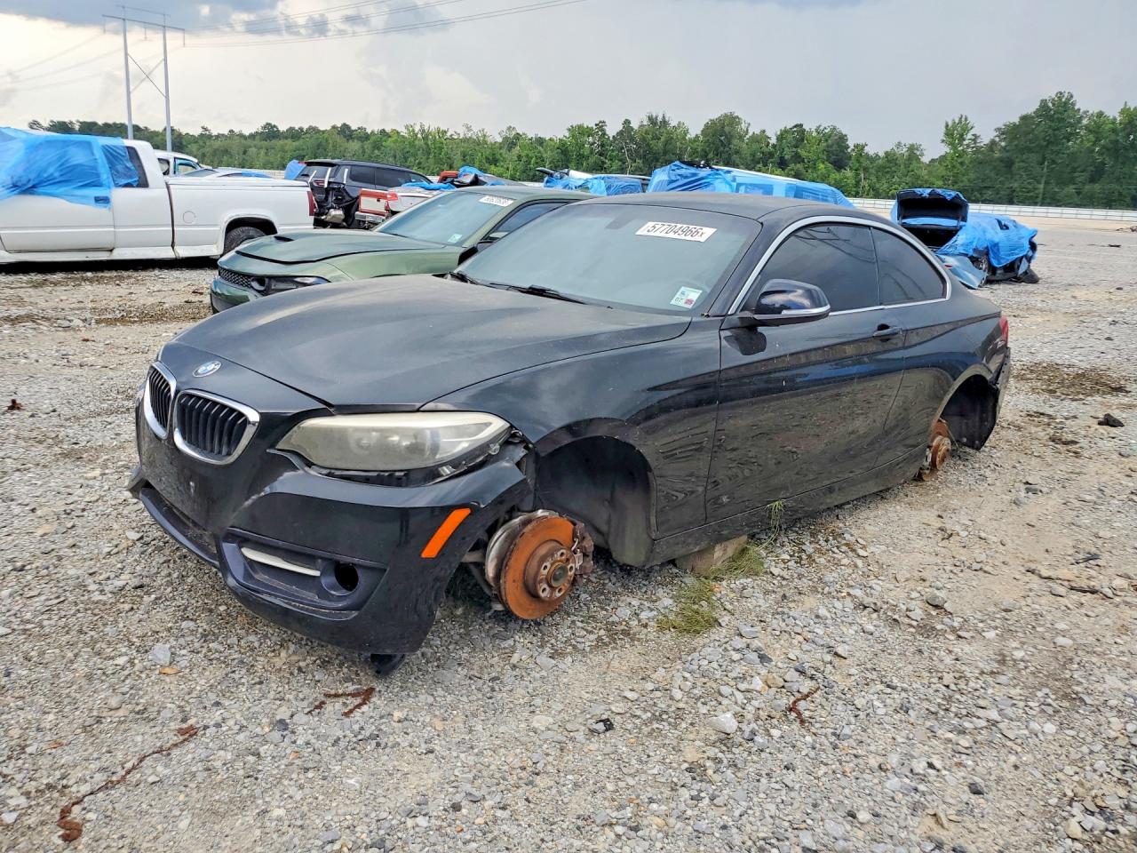 2015 Bmw 228 I Черный vin: WBA1F5C59FV256394