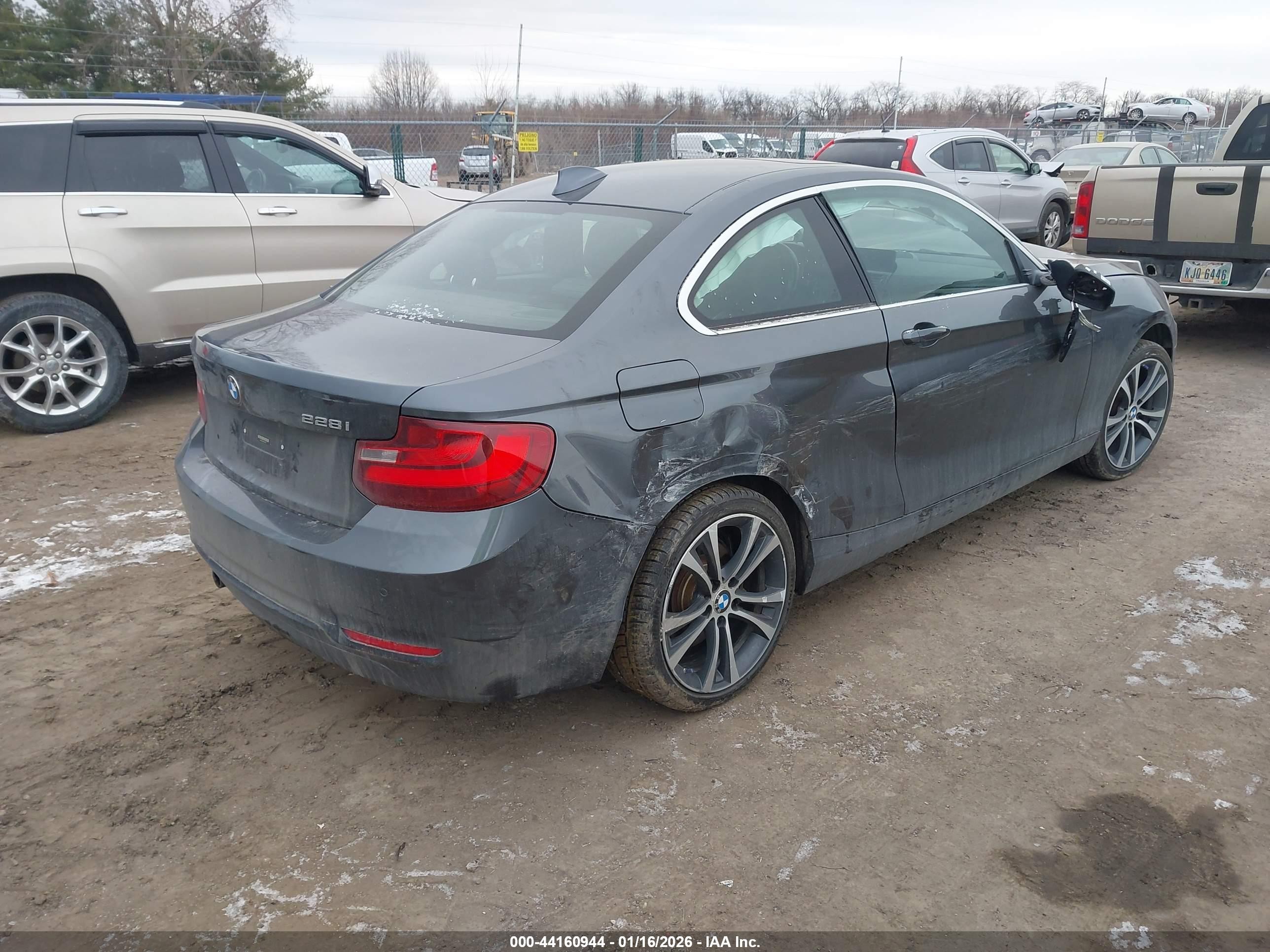 2014 Bmw 228i   Gray vin: WBA1F5C5XEV255673