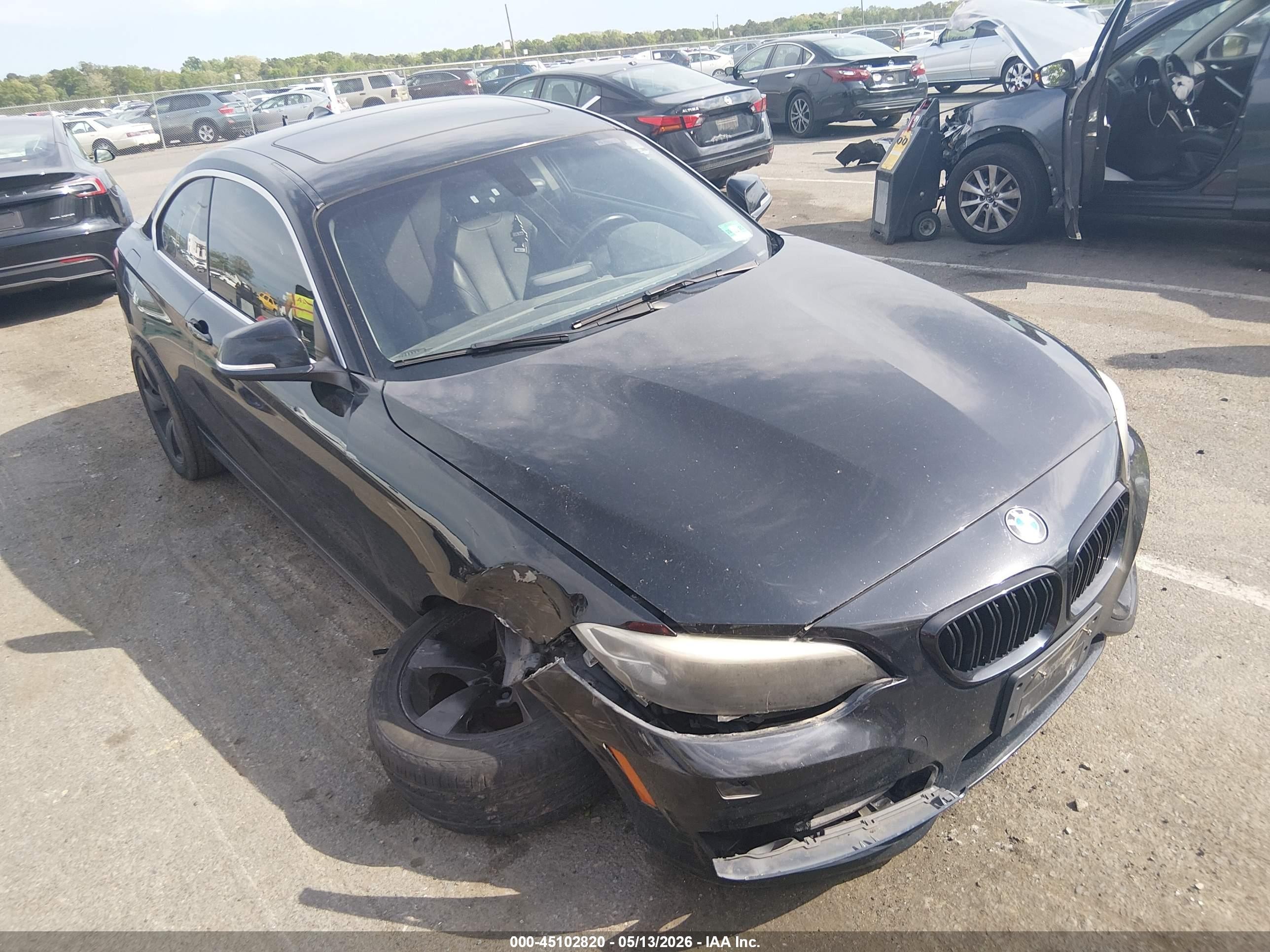 2015 Bmw 228i Xdrive Black vin: WBA1F7C50FVX95692