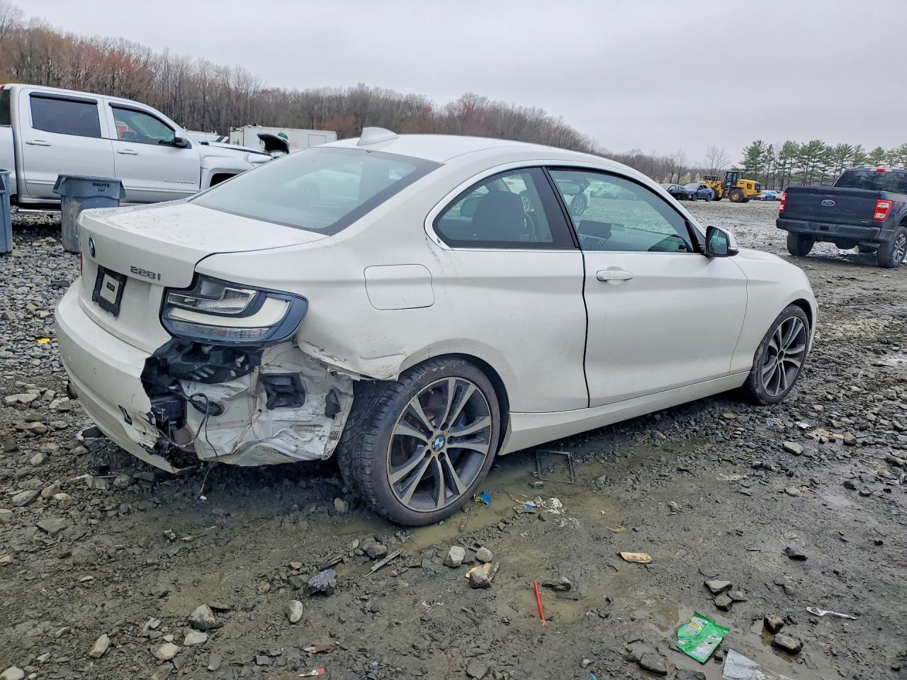 2015 Bmw 228 Xi White vin: WBA1F7C50FVX96230