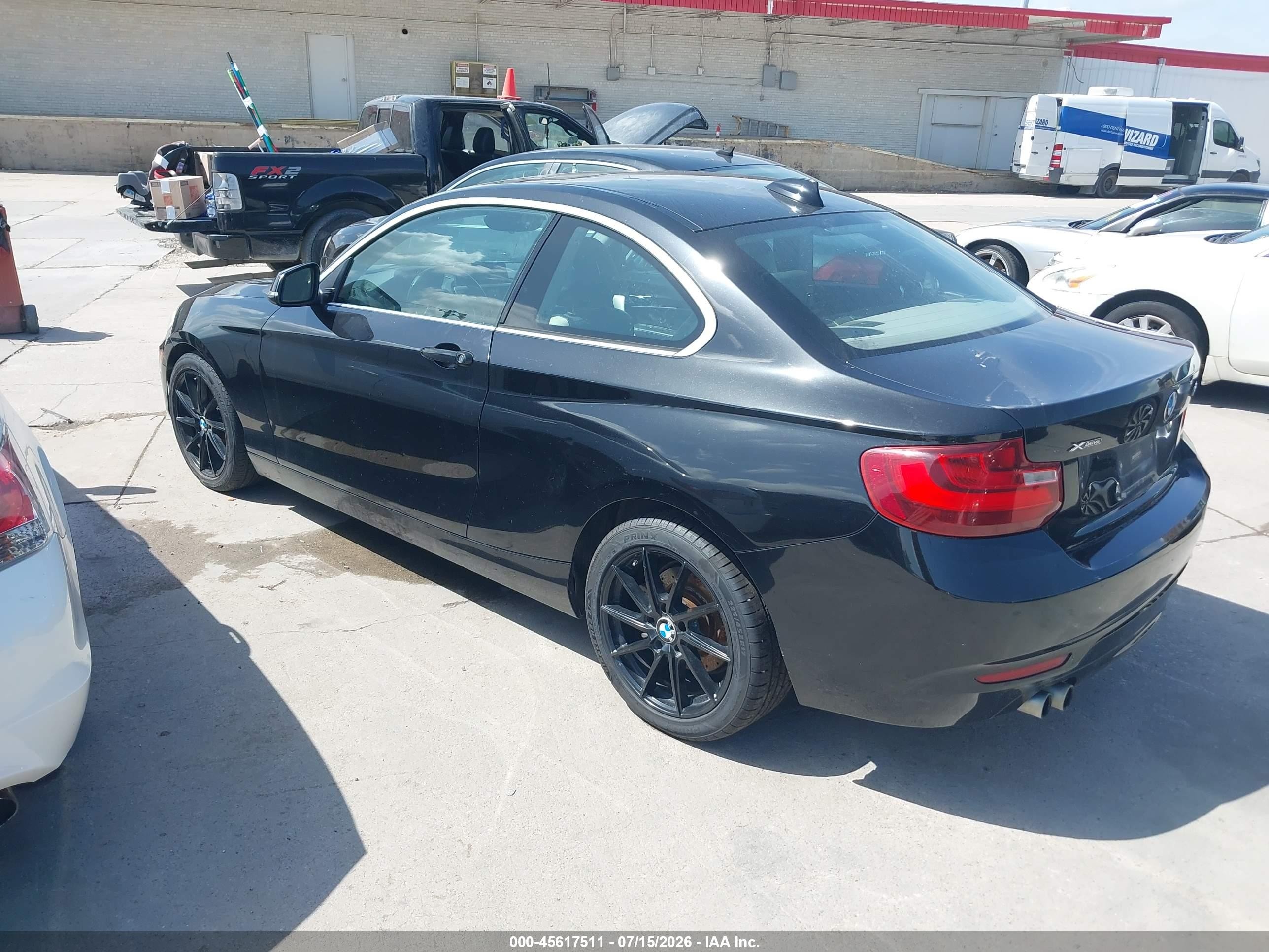2015 Bmw 228i Xdrive Black vin: WBA1F7C52FVX95466