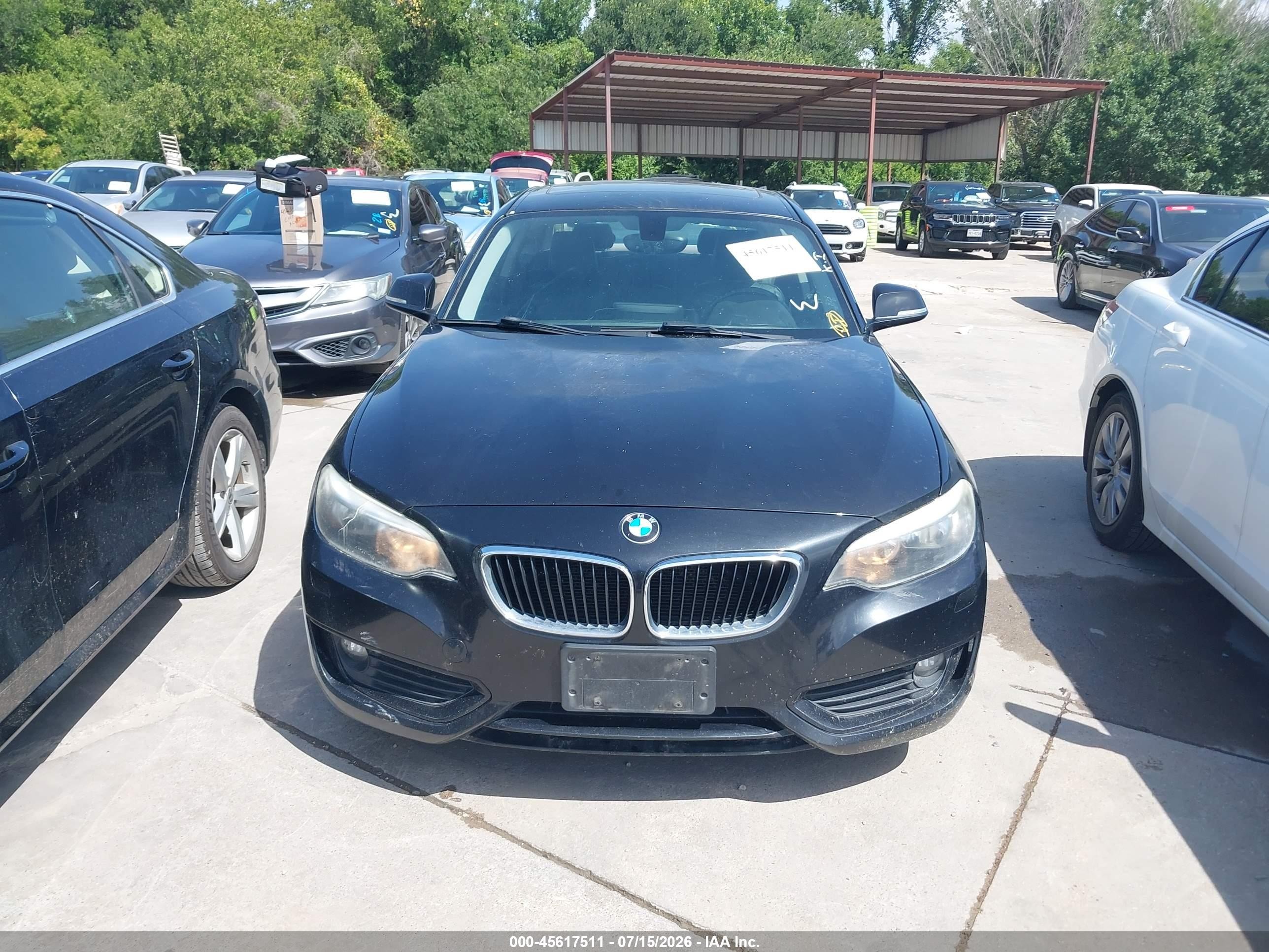 2015 Bmw 228i Xdrive Black vin: WBA1F7C52FVX95466