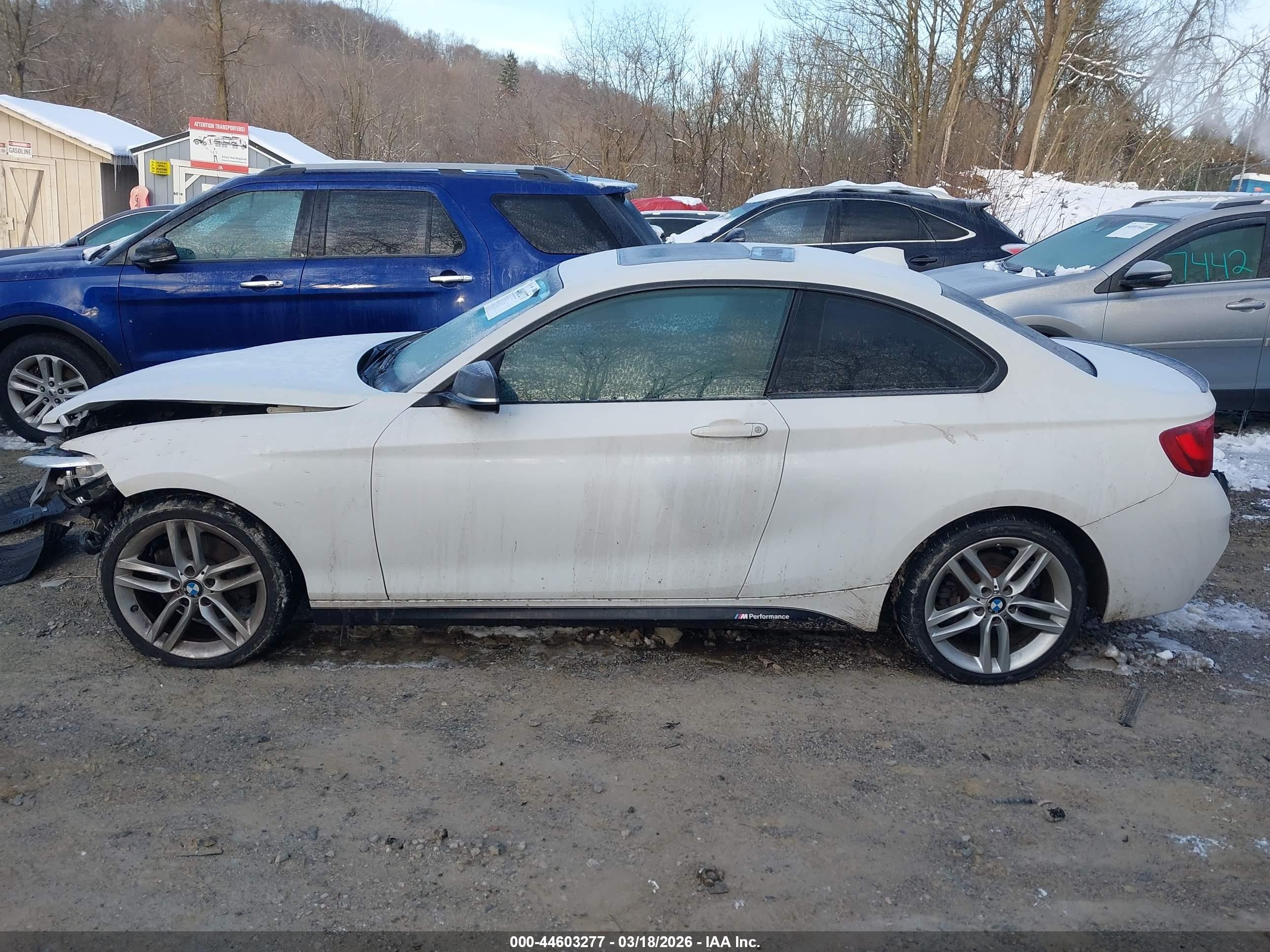 2015 Bmw 228i Xdrive White vin: WBA1F7C52FVX95953
