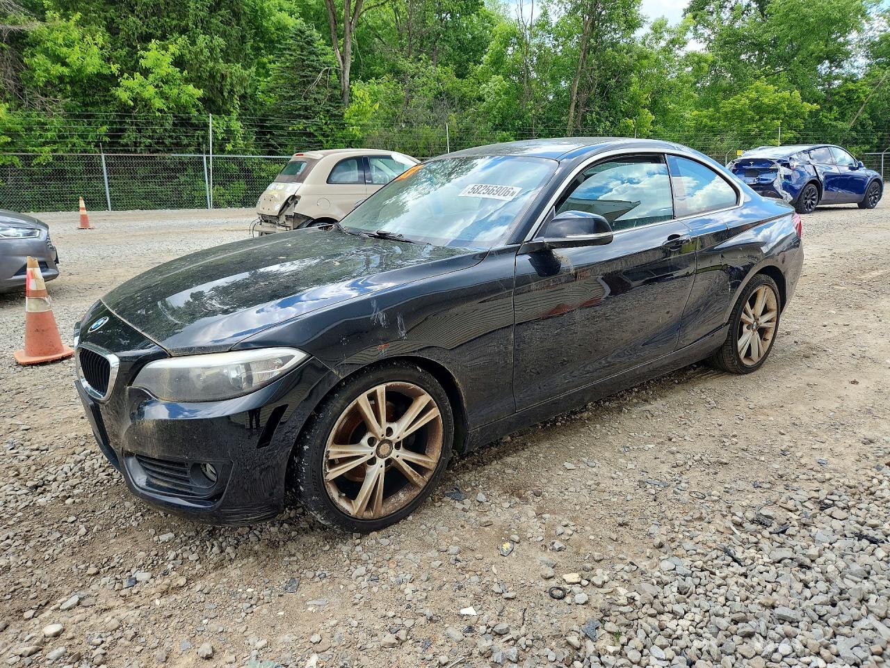 2015 Bmw 228 Xi Black vin: WBA1F7C53FVX96237