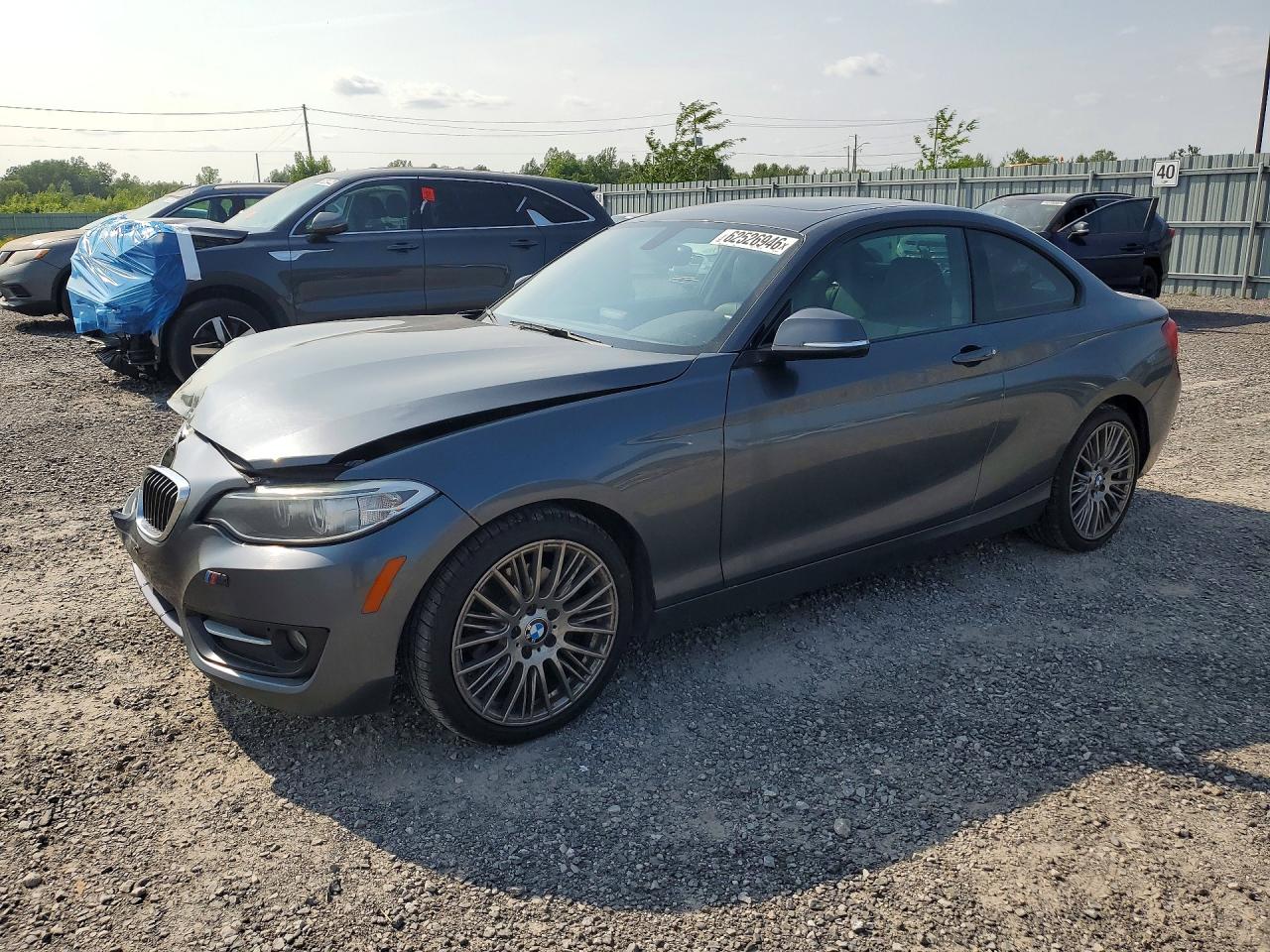 2015 Bmw 228 Xi Gray vin: WBA1F7C54FVX95761