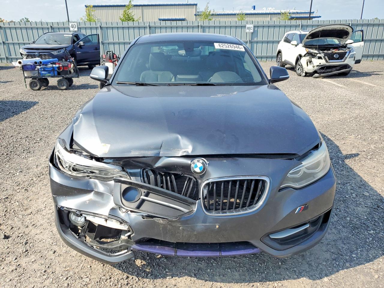 2015 Bmw 228 Xi Gray vin: WBA1F7C54FVX95761