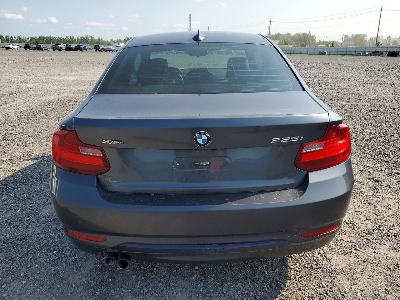 2015 Bmw 228 Xi Gray vin: WBA1F7C54FVX95761