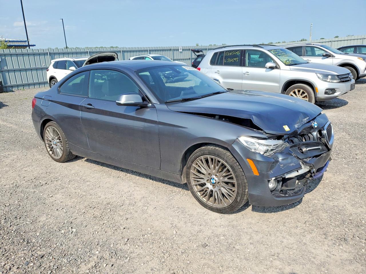 2015 Bmw 228 Xi Gray vin: WBA1F7C54FVX95761