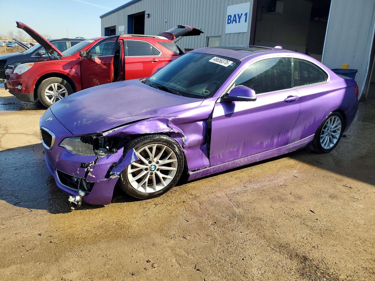 2015 Bmw 228 Xi Purple vin: WBA1F7C57FV367389