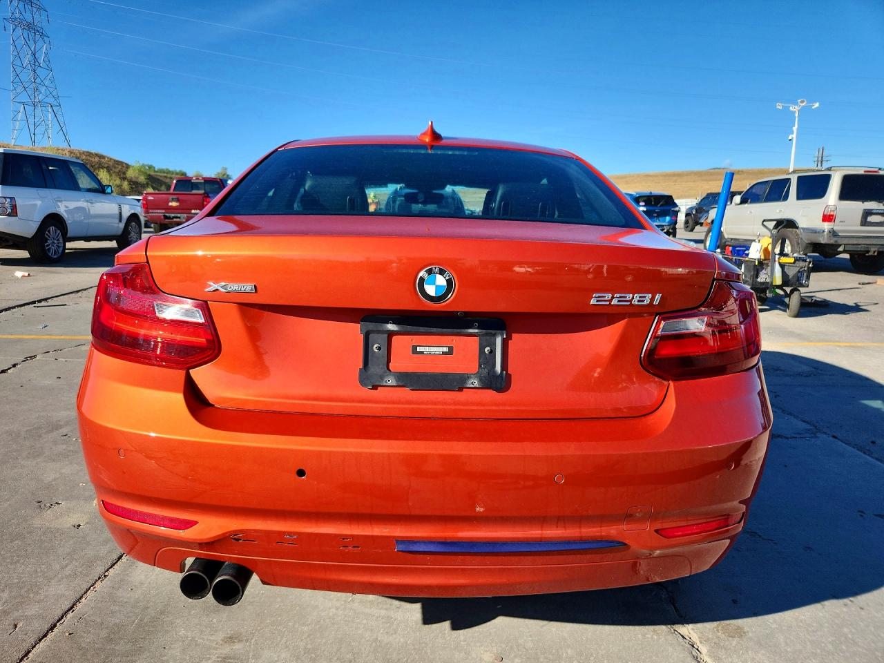 2015 Bmw 228 Xi Orange vin: WBA1F7C58FVX96038