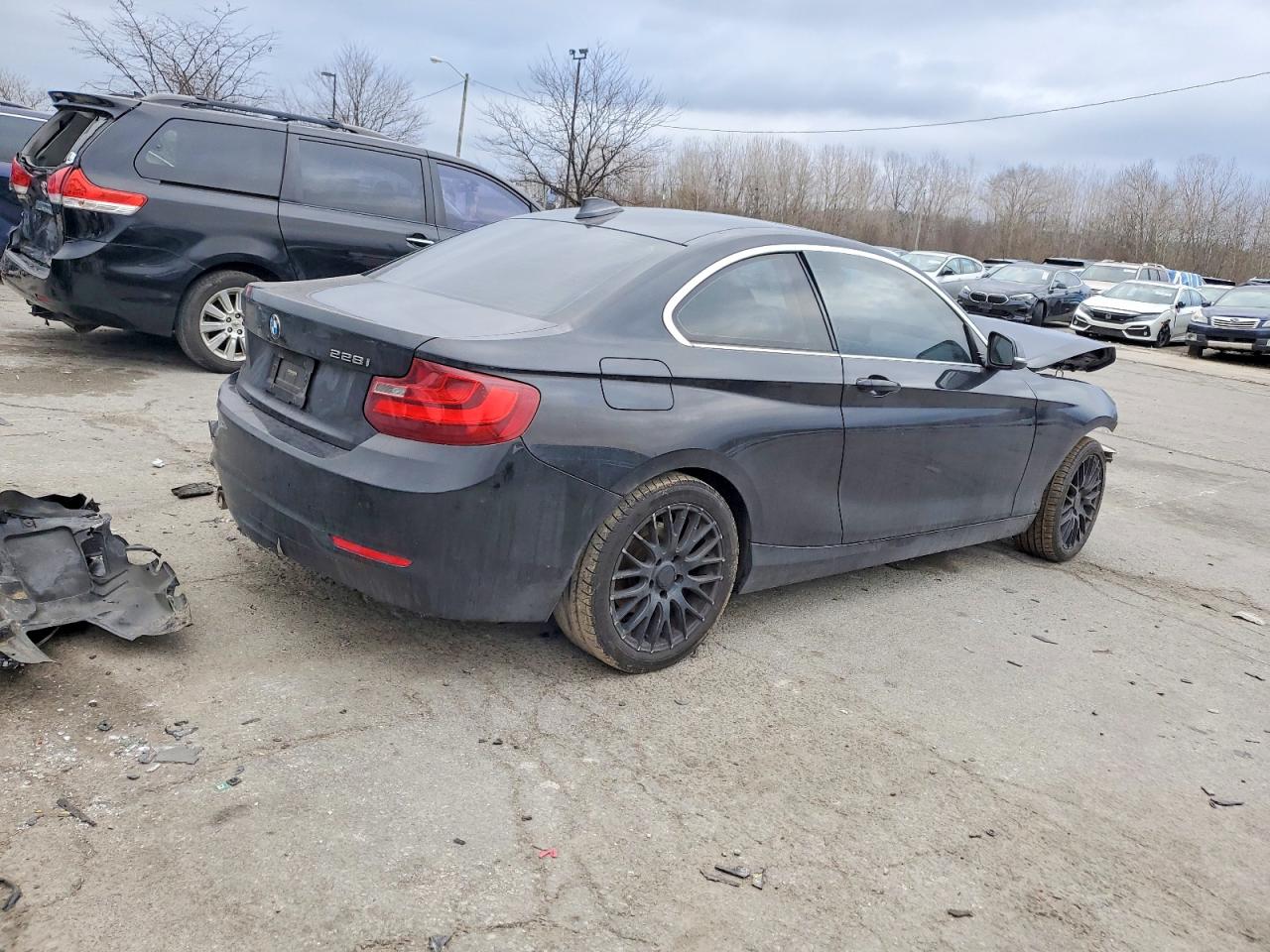 2015 Bmw 228 Xi Black vin: WBA1F7C58FVX96377